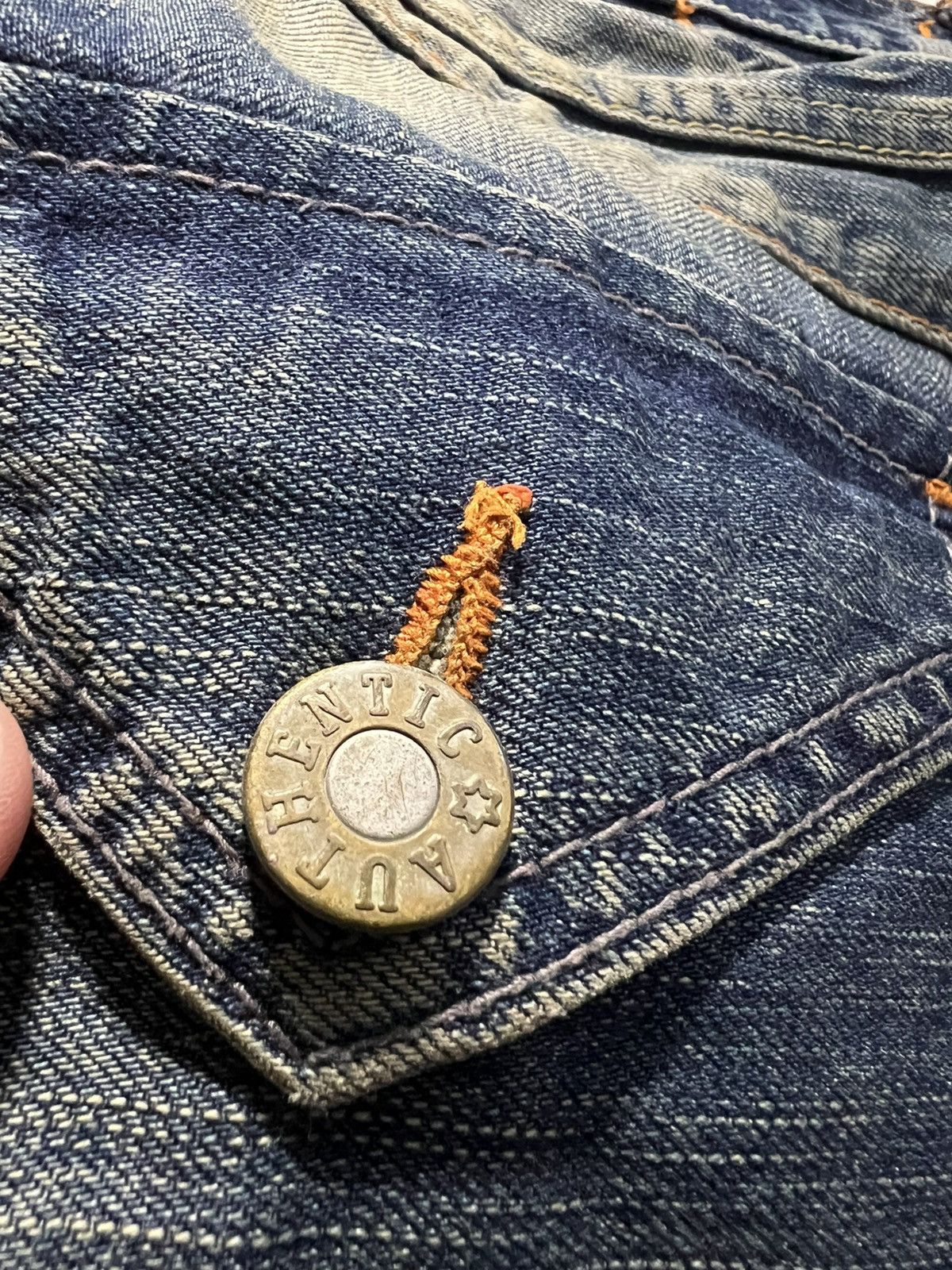 Blue Blue Japan 💥Flare Punk💥Vintage 90’s Blue Way Distress Rusty Mud Wash Size US 31 - 16 Thumbnail