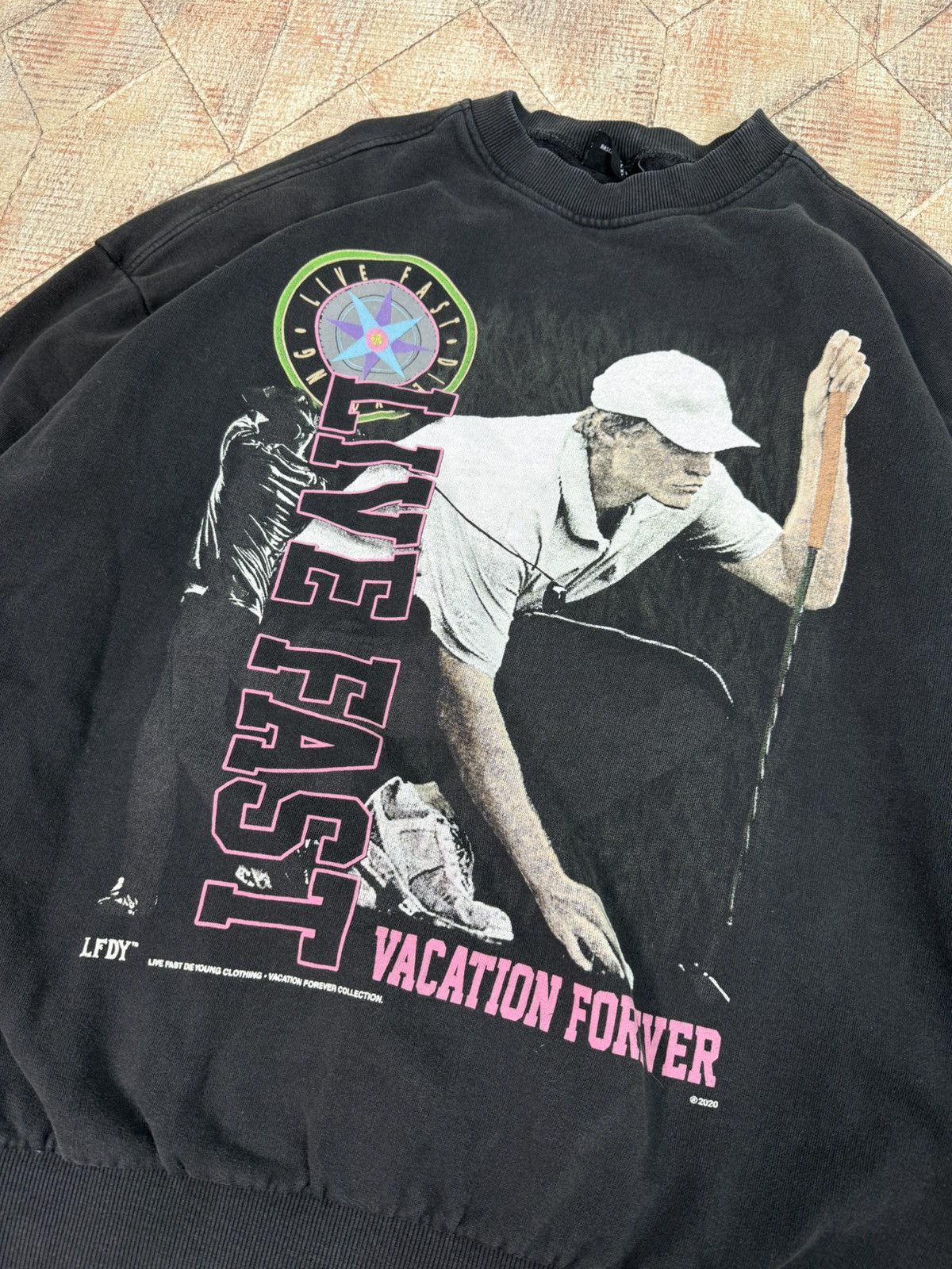 LFDY Life Fast Die Young Washed Oversize Crewneck LFDY Streetwear Size US L / EU 52-54 / 3 - 5 Thumbnail