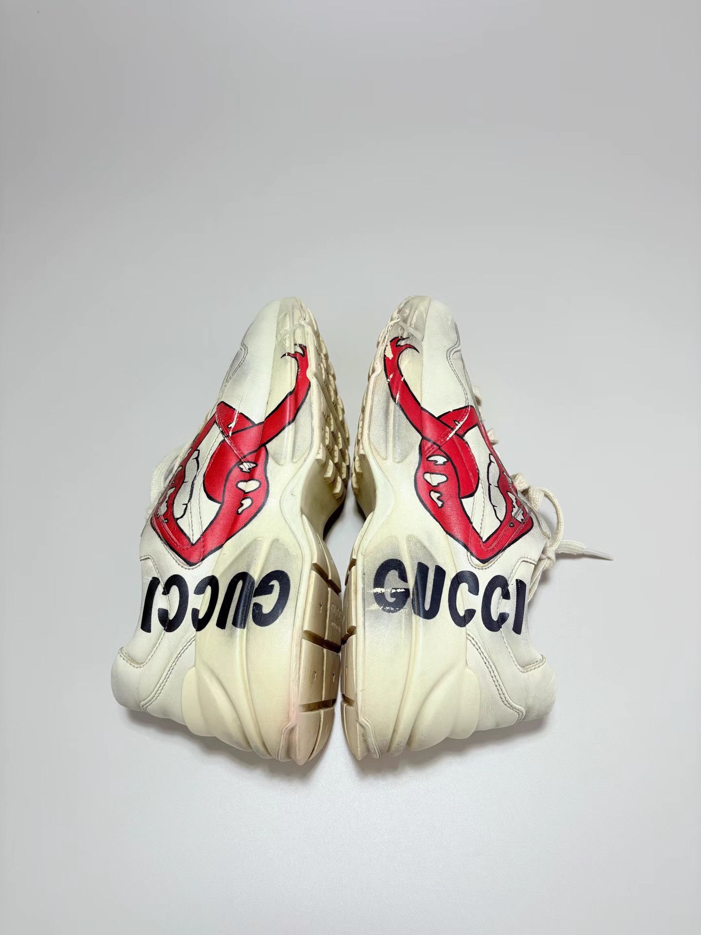 Gucci GUCCI Lip Print Distressed Dad Sneakers K1 Size US 7 / IT 37 - 4 Thumbnail