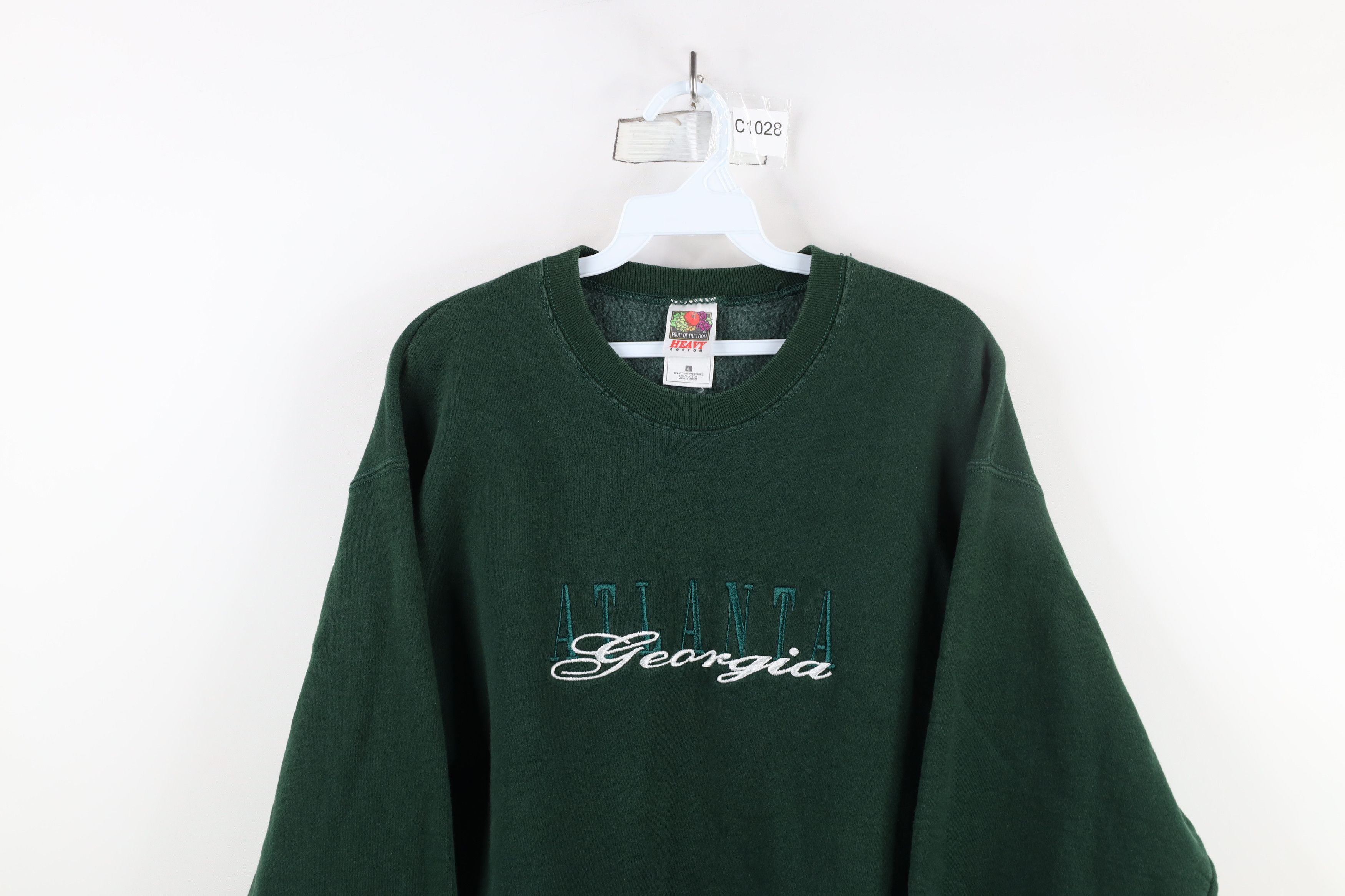 Vintage Vintage 90s Streetwear Script Atlanta Georgia Sweatshirt Size US L / EU 52-54 / 3 - 2 Thumbnail