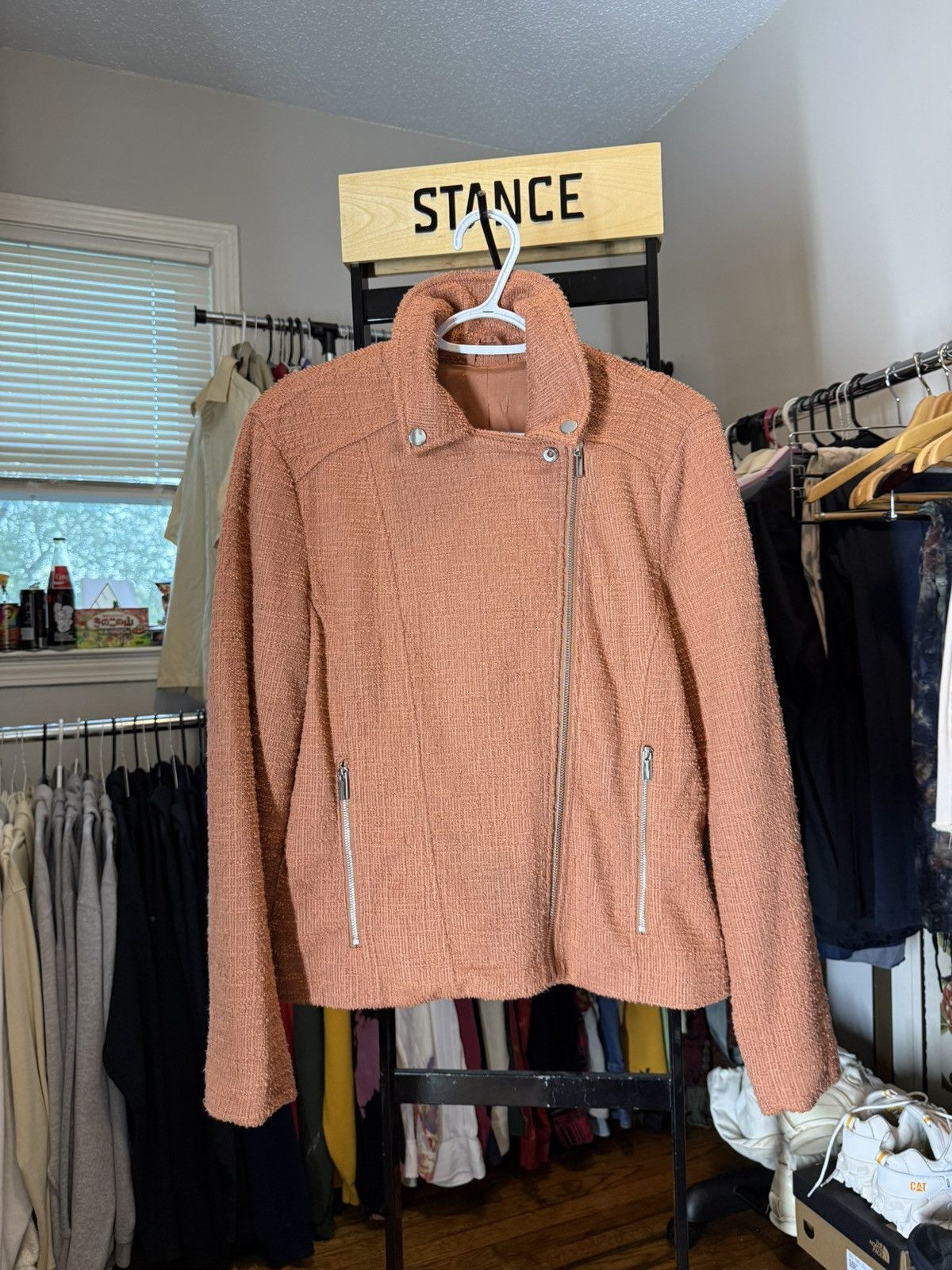 Other Textured Knit Biker Jacket Size US S / EU 44-46 / 1 - 3 Thumbnail