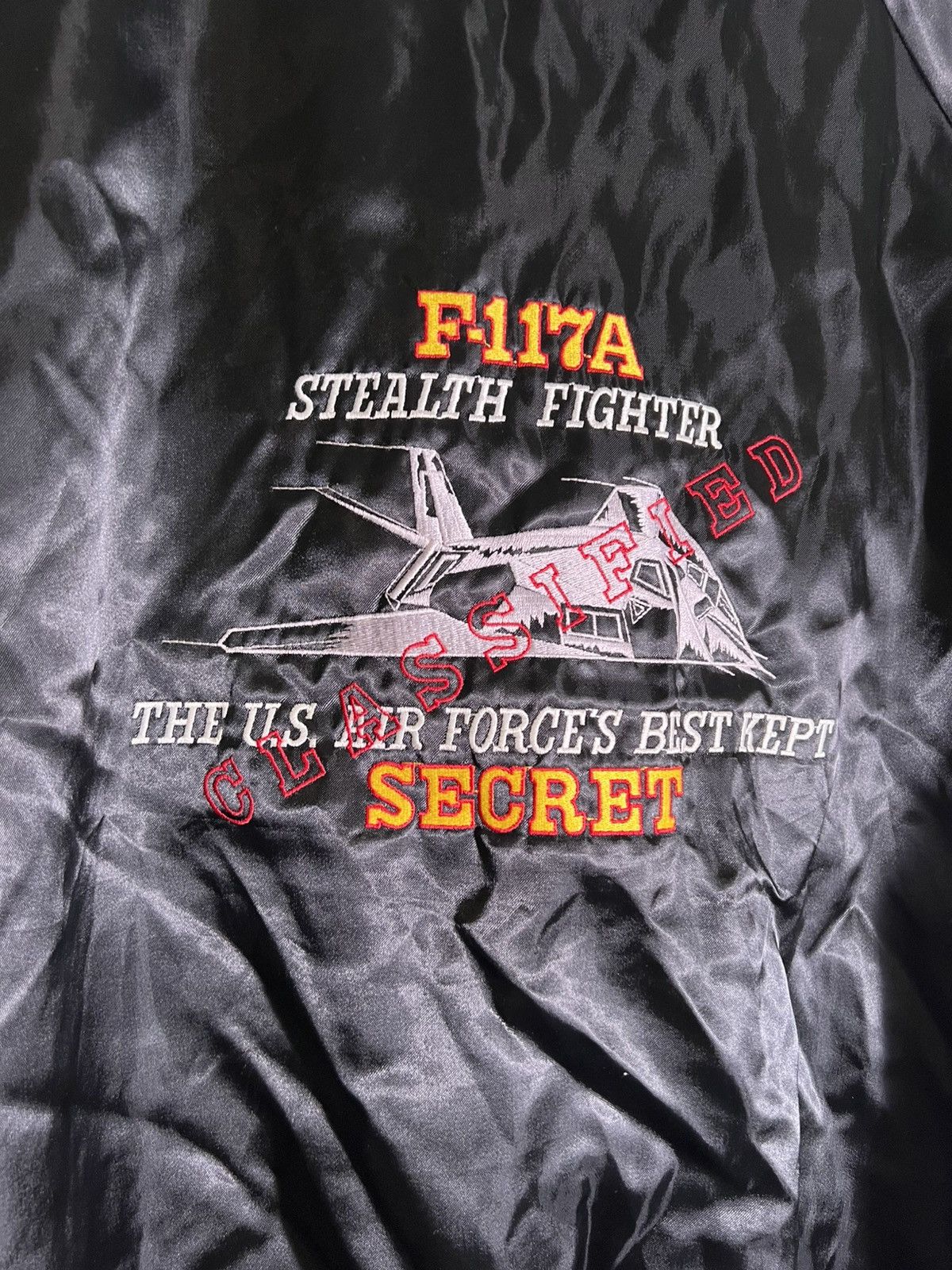 Vintage 80’s 90’s Vintage F-117A Stealth Fighter Jet Retro Jacket Size US XXL / EU 58 / 5 - 4 Thumbnail