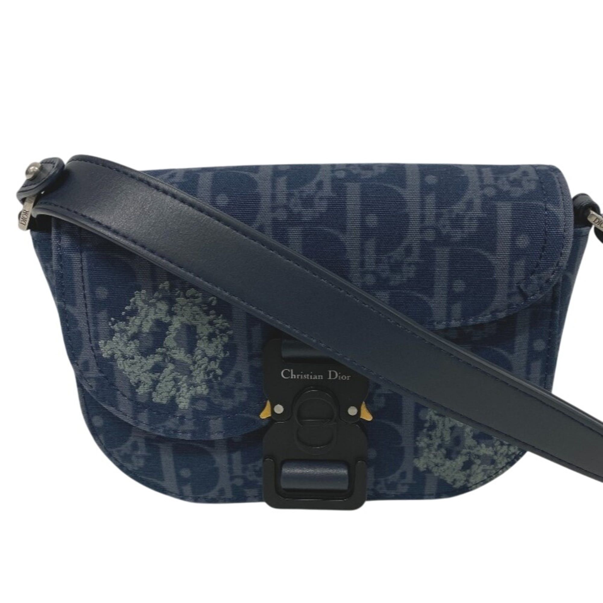 Dior Christian Dior Oblique Gallop Shoulder Bag in Navy Size ONE SIZE - 1 Thumbnail