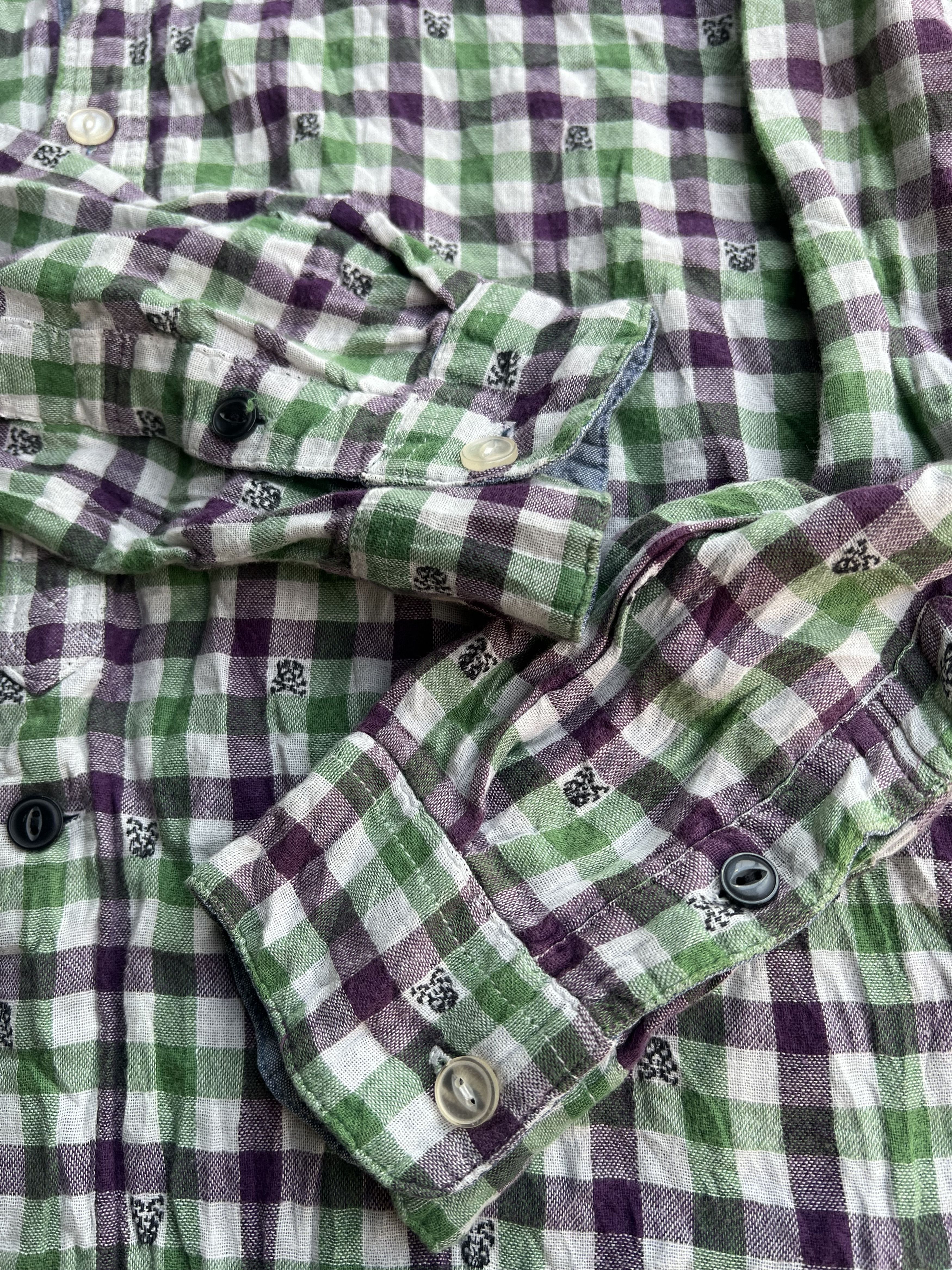 Beams Plus 2000s Beams Heart Japanese Skull Mini Pattern Plaid Shirt Size US M / EU 48-50 / 2 - 4 Thumbnail
