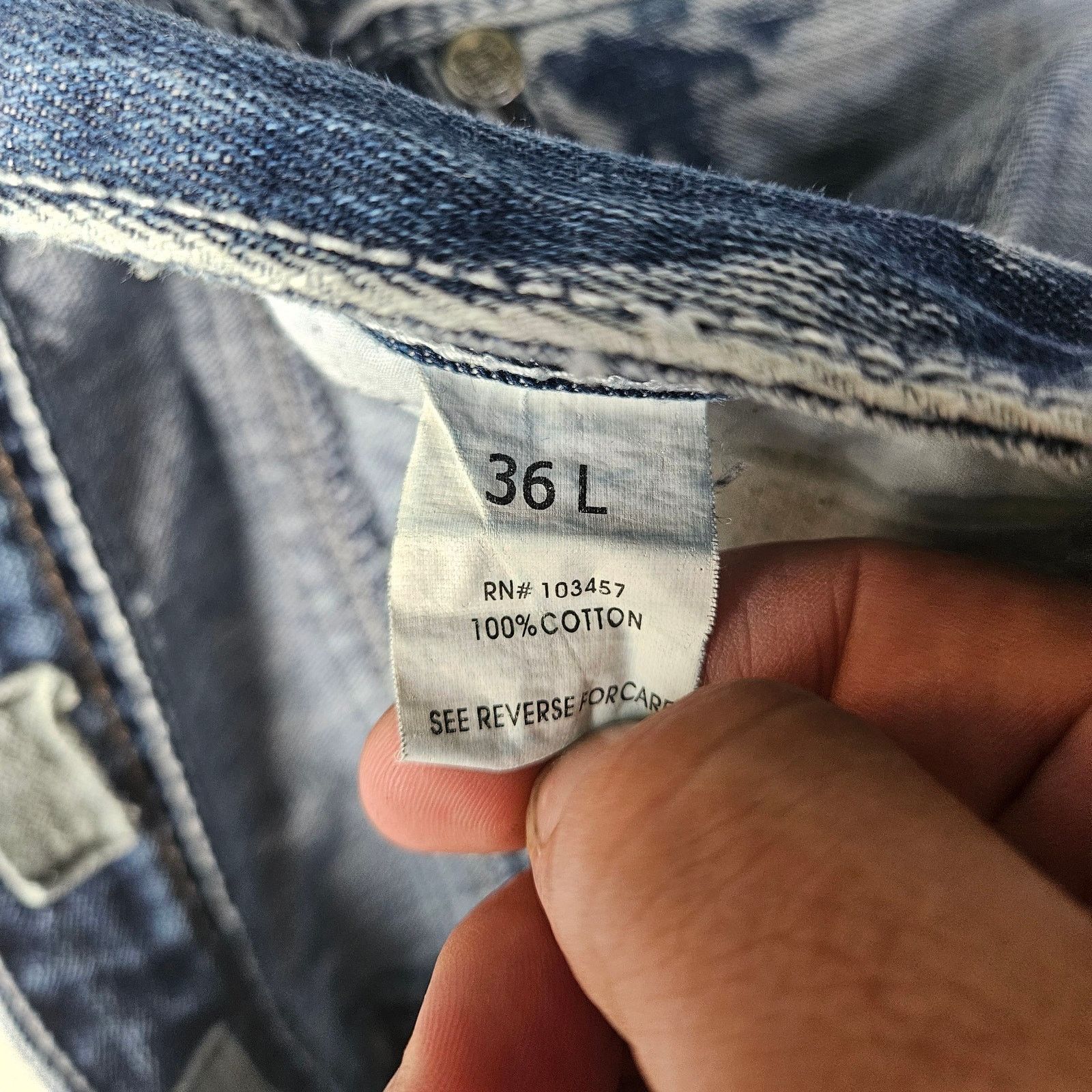 (di)vision Vintage Division E Jeans Men's 36x32 Distressed YK2 2000's Size US 36 / EU 52 - 5 Thumbnail