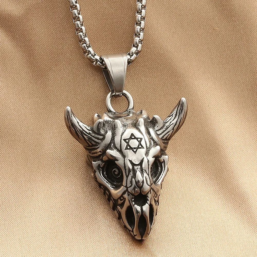 Jewelry Goat Head Pendant Necklace Size ONE SIZE - 1 Thumbnail