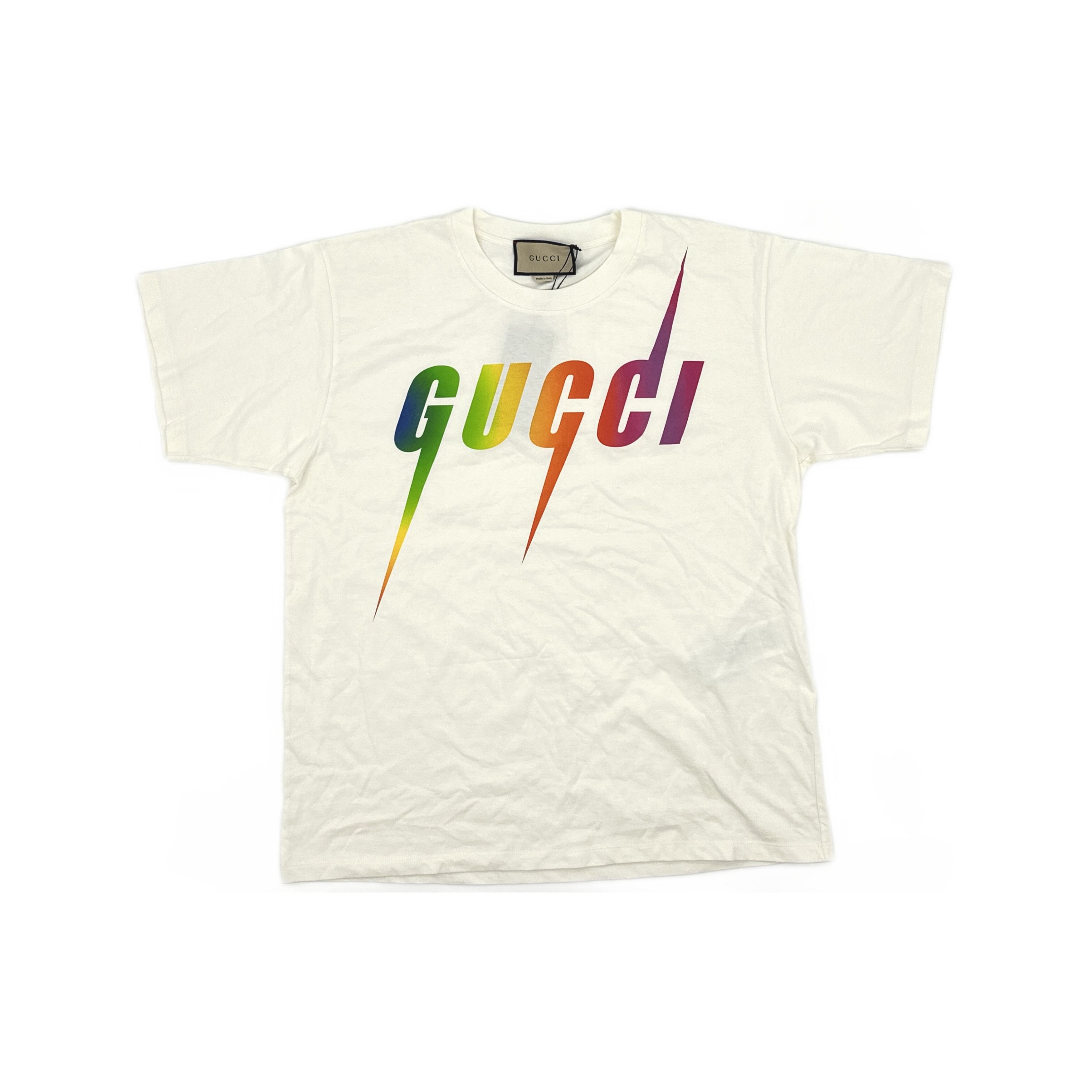 Gucci Gucci Rainbow Blade Logo T-Shirt Size S Size US S / EU 44-46 / 1 - 1 Thumbnail