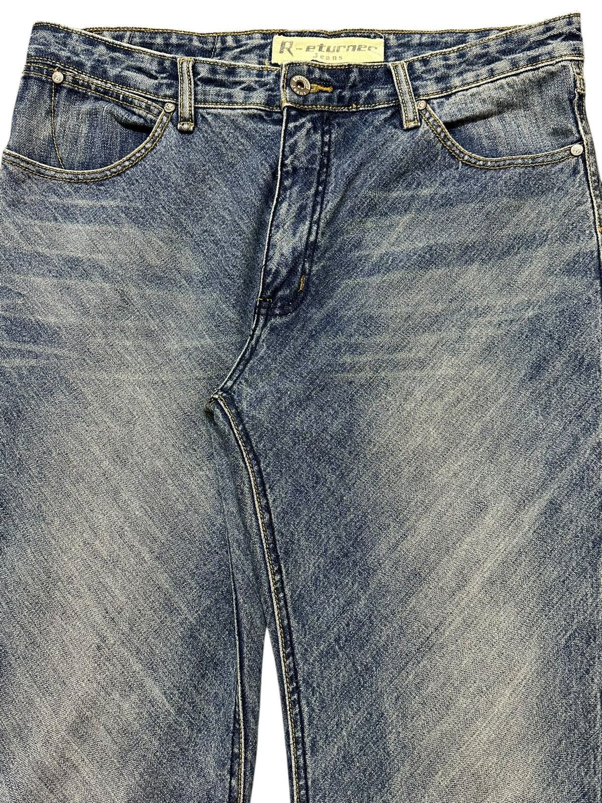 Japanese Brand Vintage Japanese Brand Blue Faded Wash Whiskers Style Jeans Size US 34 / EU 50 - 4 Thumbnail