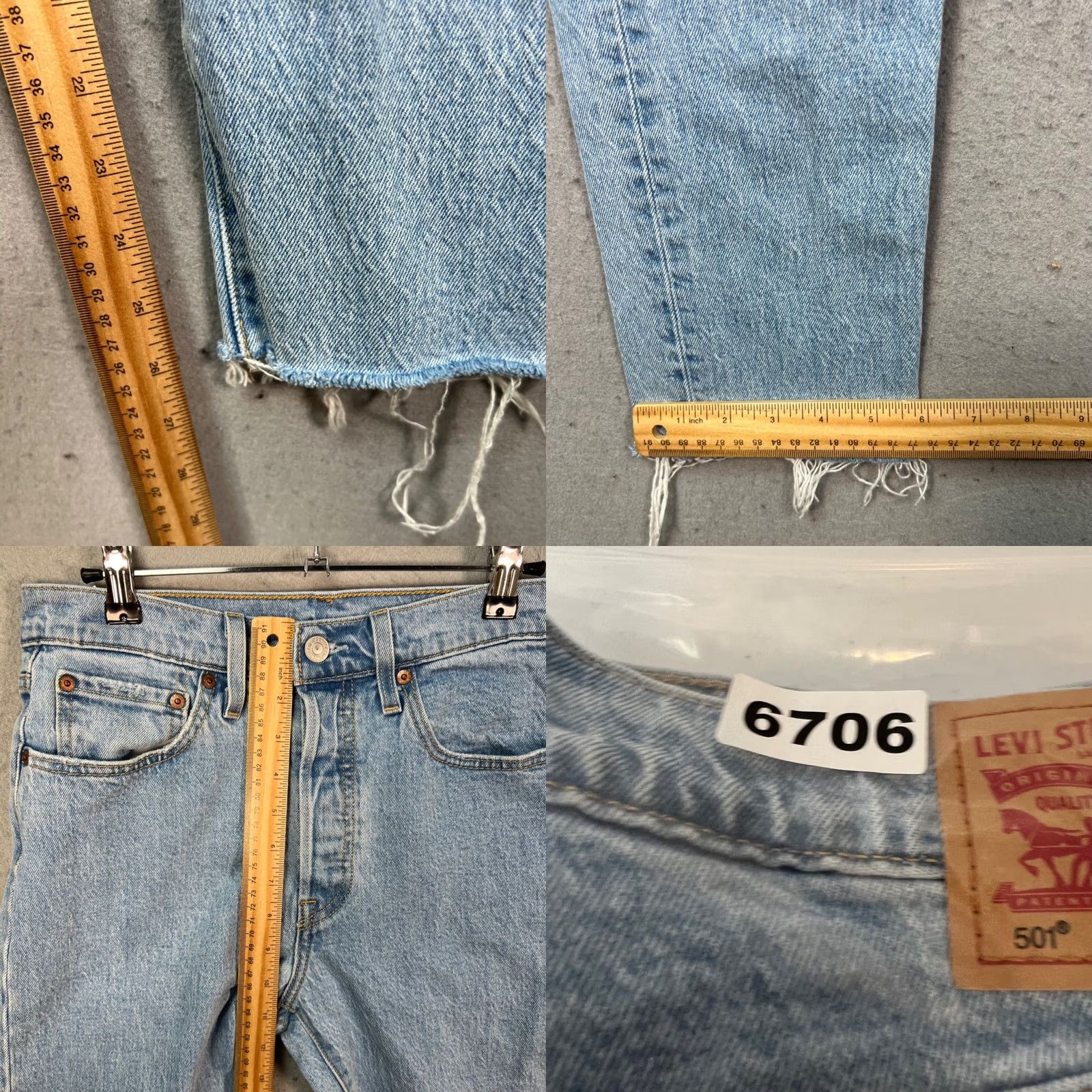 Levi's Levi's 501 Jeans Regular Size 28 Light Blue Distressed Denim Button Fly Women Jeans XX501 Size 28" / US 6 / IT 42 - 8 Thumbnail
