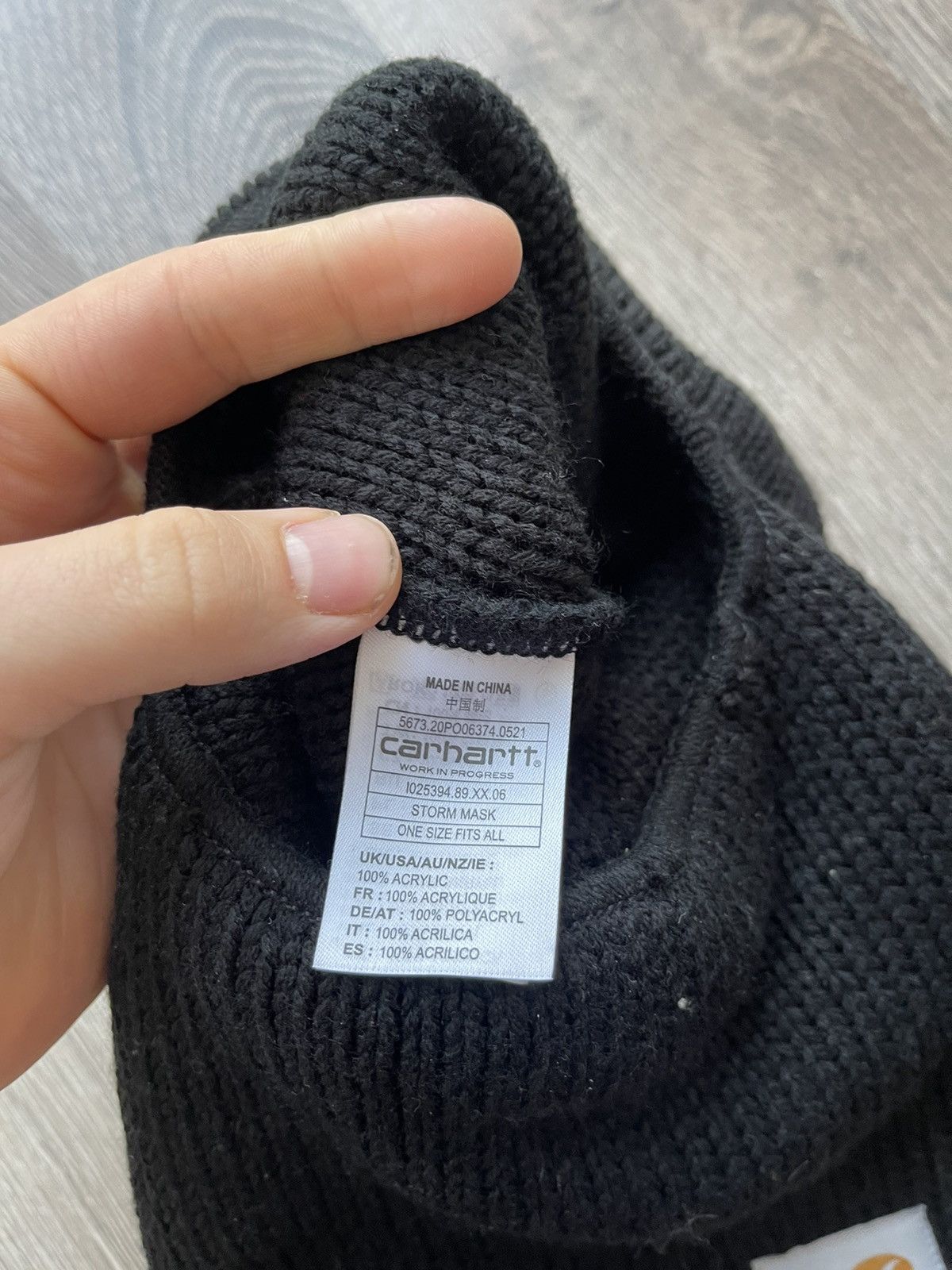 Carhartt × Japanese Brand × Vintage 🔥Vintage Carhartt y2k Japanese Black USA Balaclava Hat Size ONE SIZE - 4 Thumbnail