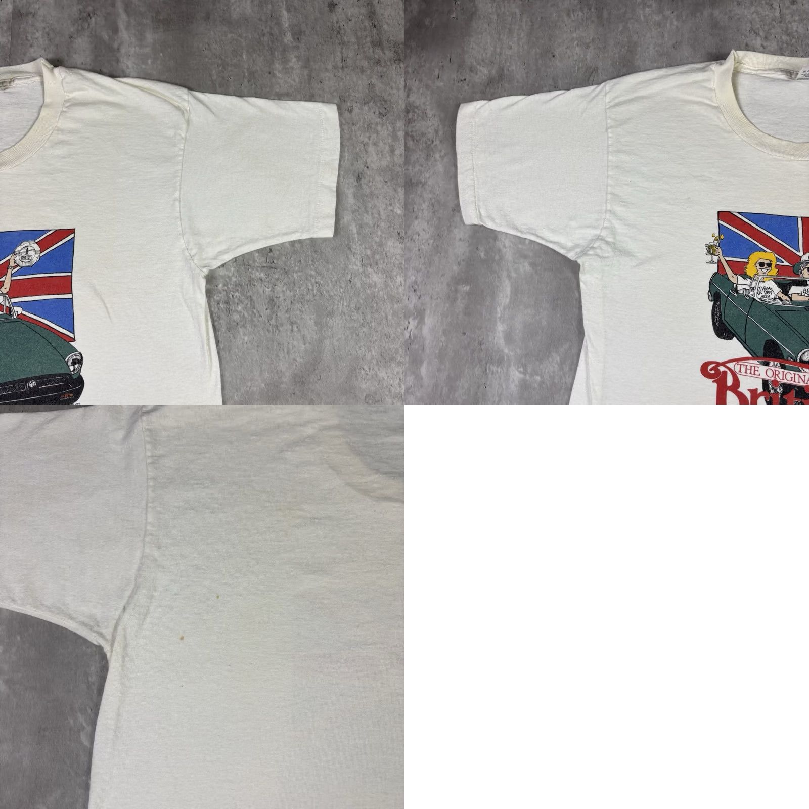 Fruit Of The Loom VINTAGE Fruit of the Loom British Car Day Promo T Shirt 90s Large White Stitch Mens Size US L / EU 52-54 / 3 - 8 Thumbnail