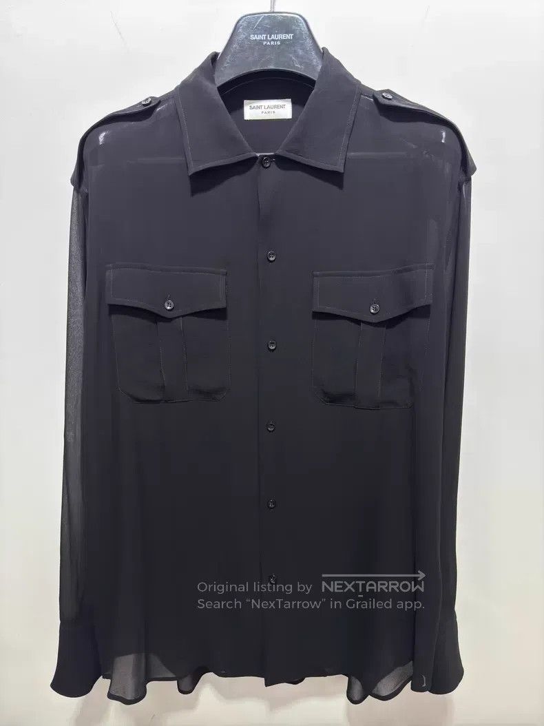 Saint Laurent Paris Saint Laurent Paris size 42 Mulberry Silk Shoulder Patch Bl Size US S / EU 44-46 / 1 - 1 Thumbnail