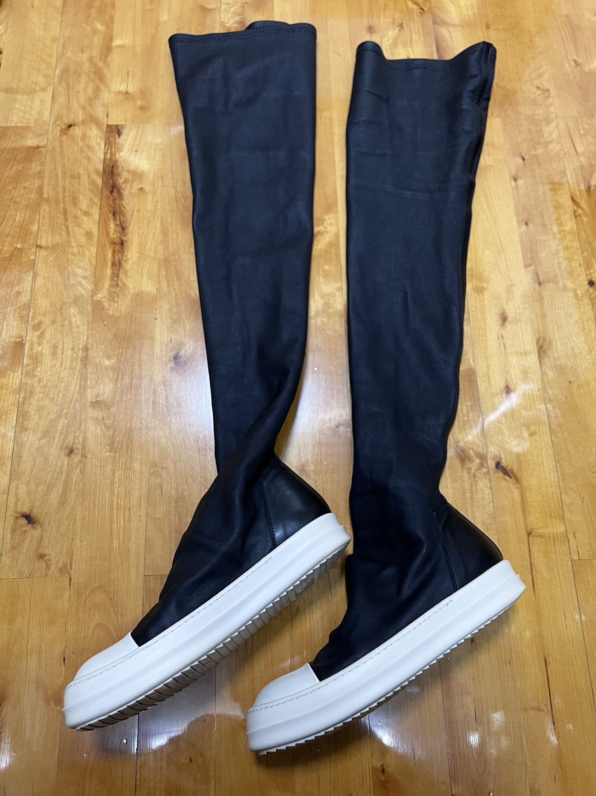 Rick Owens Rick owens mainline leather thigh high stocking sz 37 Size US 7 / IT 37 - 3 Thumbnail