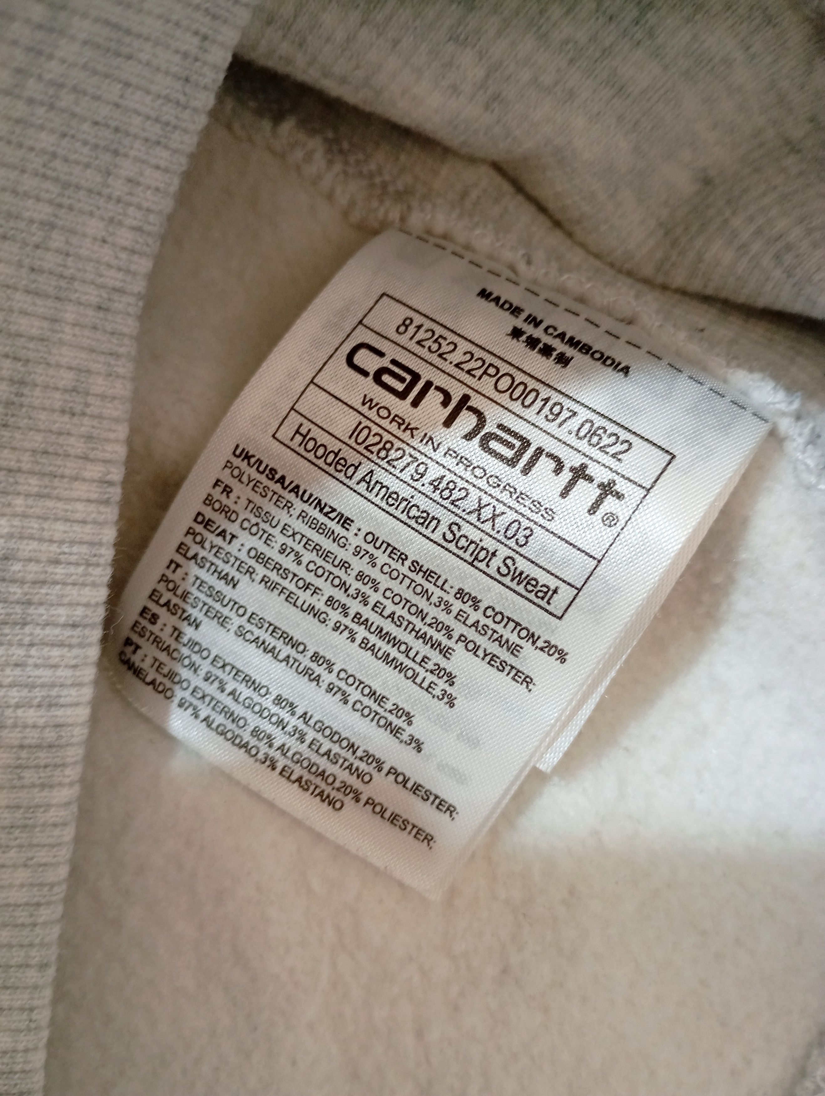 Carhartt × Vintage Vintage Carhartt Hooded American Script Sweat Hoodie Size US M / EU 48-50 / 2 - 2 Thumbnail