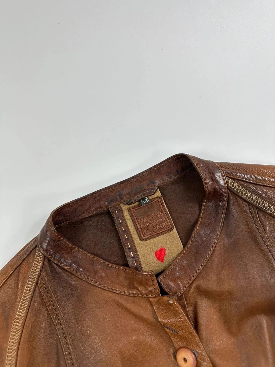 Marithe + Francois Girbaud Marithé + Francois Girbaud Patch Leather jacket Brown Size M / US 6-8 / IT 42-44 - 15 Thumbnail