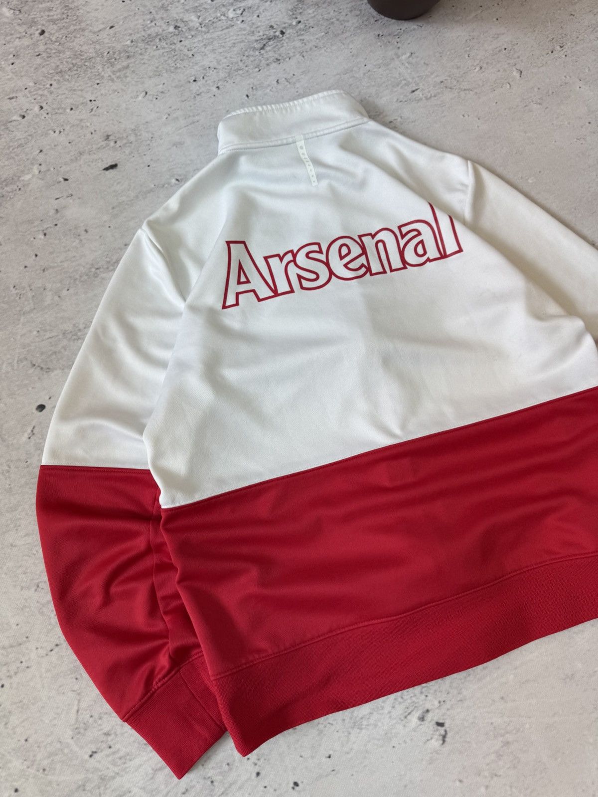Nike × Vintage NIKE ARSENAL VINTAGE 00s y2K BAGGY ZIP HOODIE CENTER LOGO Size US L / EU 52-54 / 3 - 9 Thumbnail