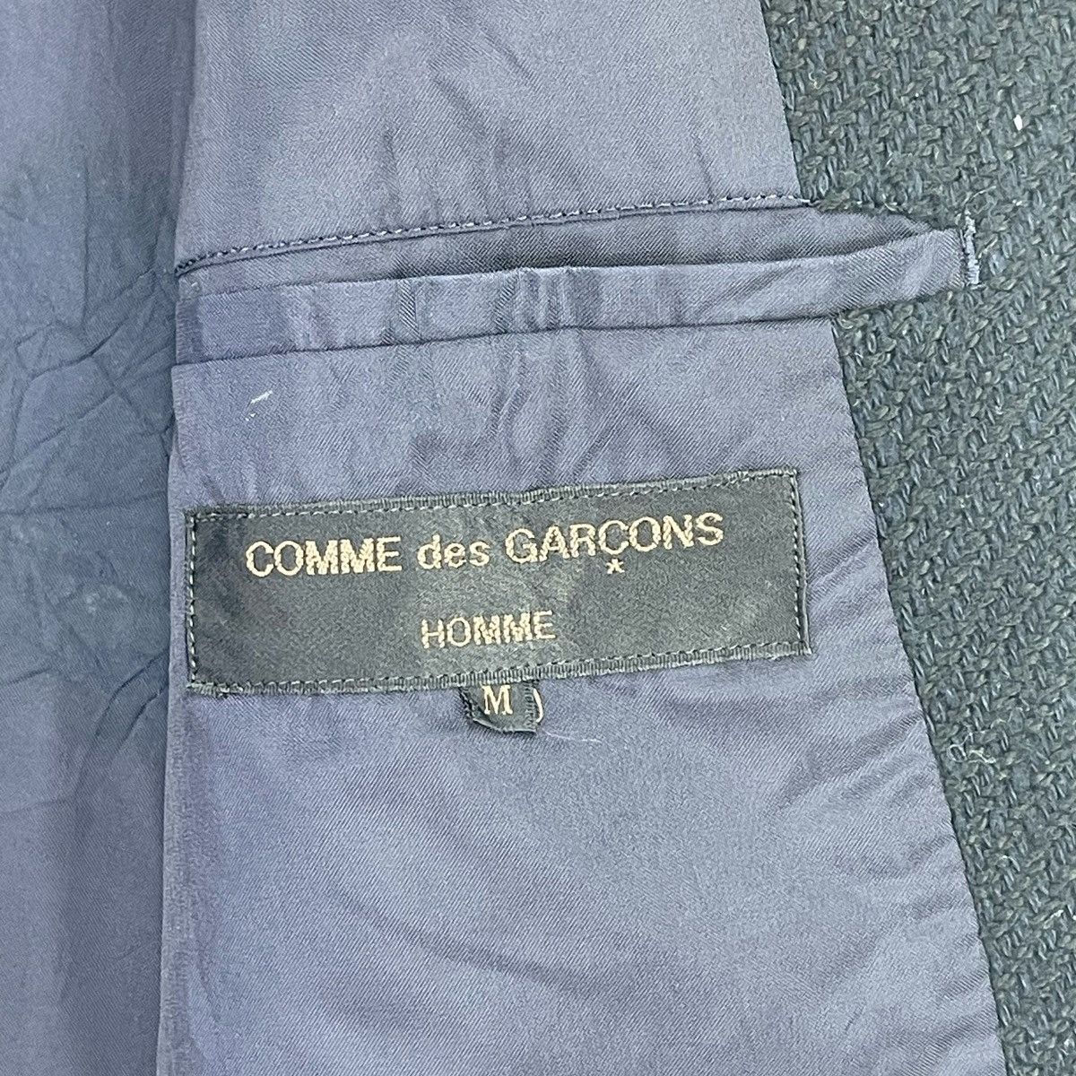 Comme des Garcons × Comme des Garcons Homme × Comme des Garcons Homme Plus 80’s Comme Des Garcons Homme Herringbone Navy Blue Coat Size US M / EU 48-50 / 2 - 9 Thumbnail