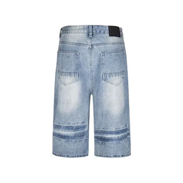 Japanese Brand VIBE Retro street gradient washed old punk denim shorts Size US 32 / EU 48 - 2 Thumbnail