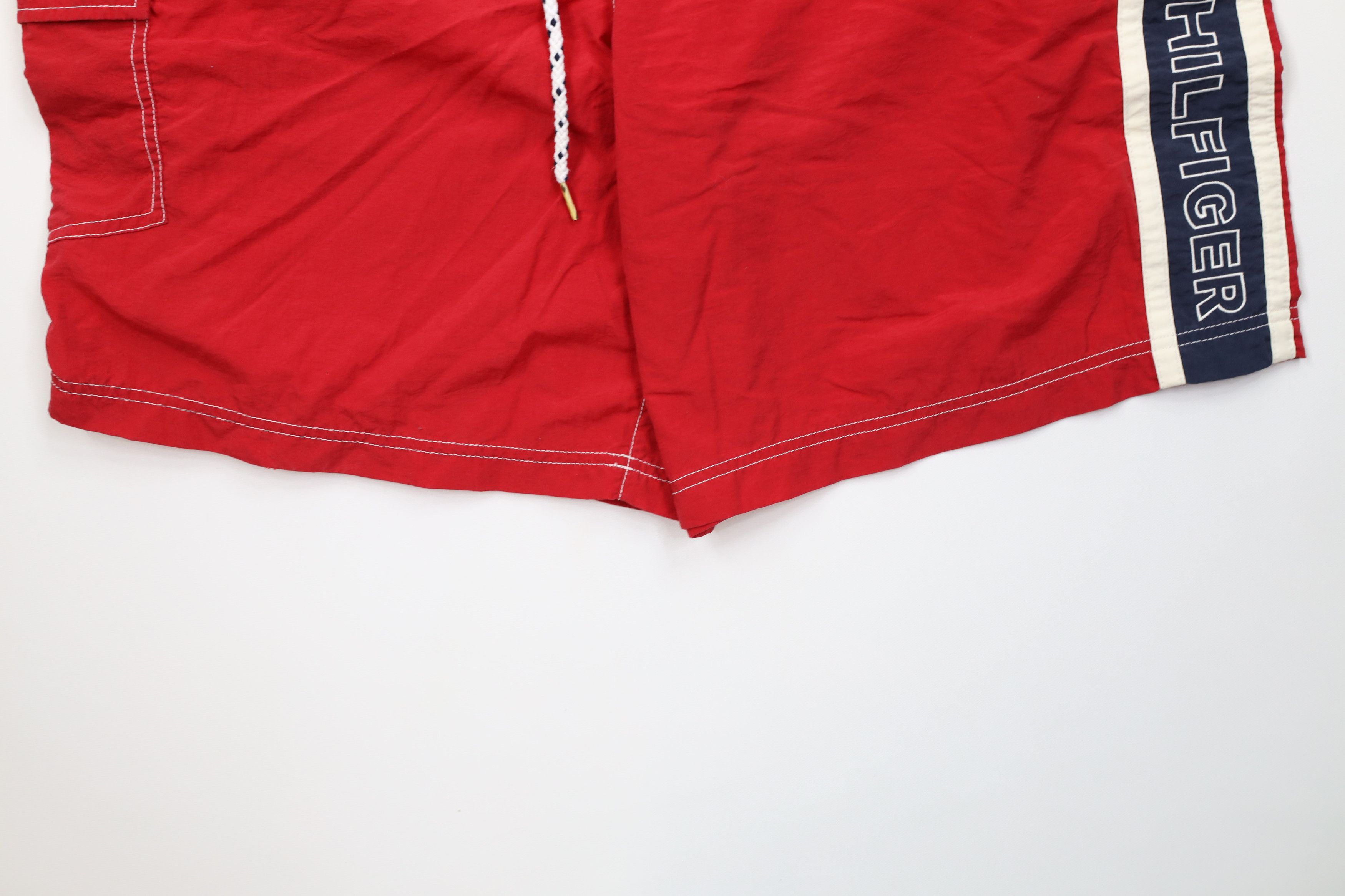 Tommy Hilfiger Vintage 90s Tommy Hilfiger Spell Out Lined Shorts AS IS Size US 38 / EU 54 - 4 Thumbnail
