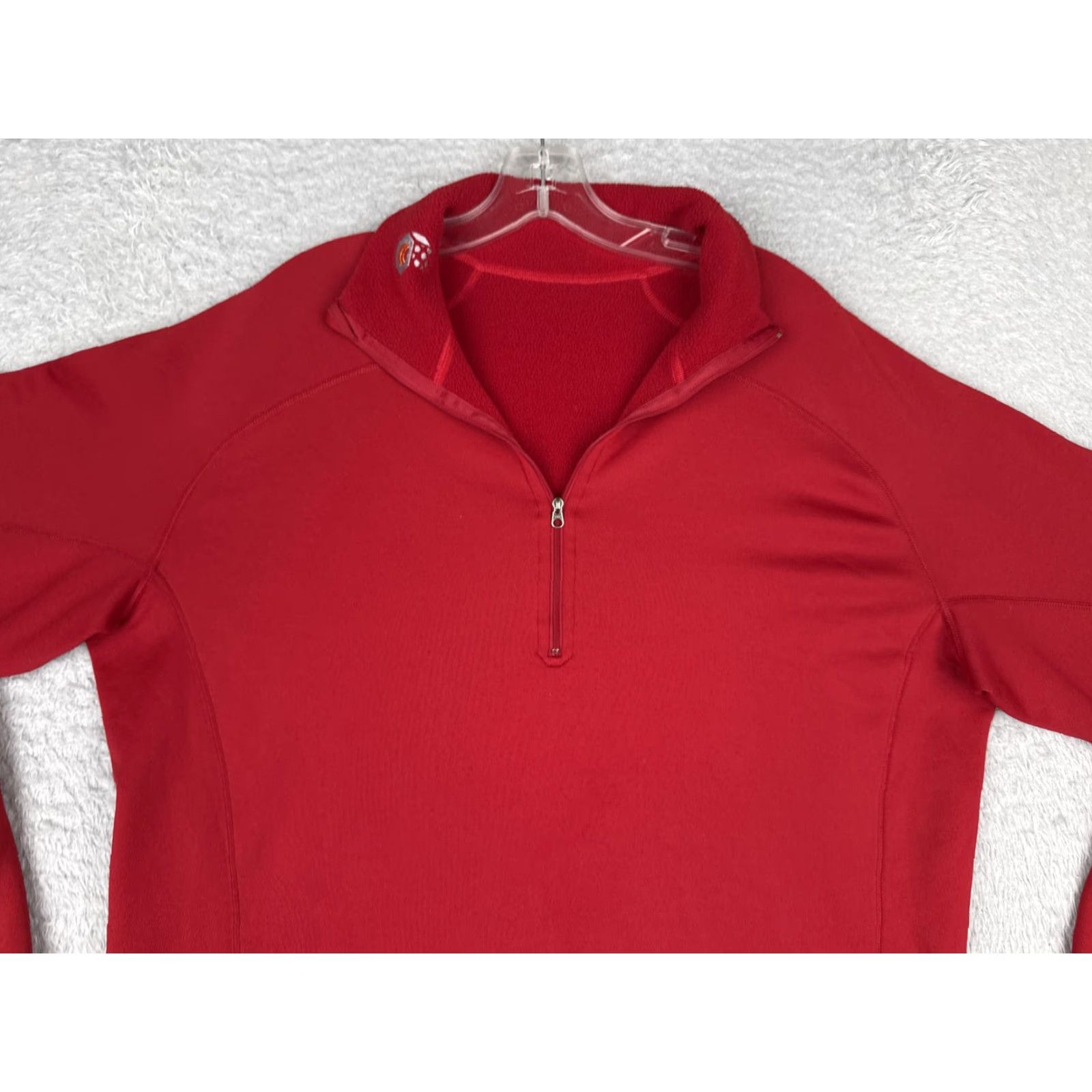 Mountain Hardwear Mountain Hardwear Sweater Womens XL Red Fleece 1/4 Zip Mock Long Sleeve Pullover Outdoor Hiking Casual Mens Womens Girls Boys Size XL / US 12-14 / IT 48-50 - 4 Thumbnail