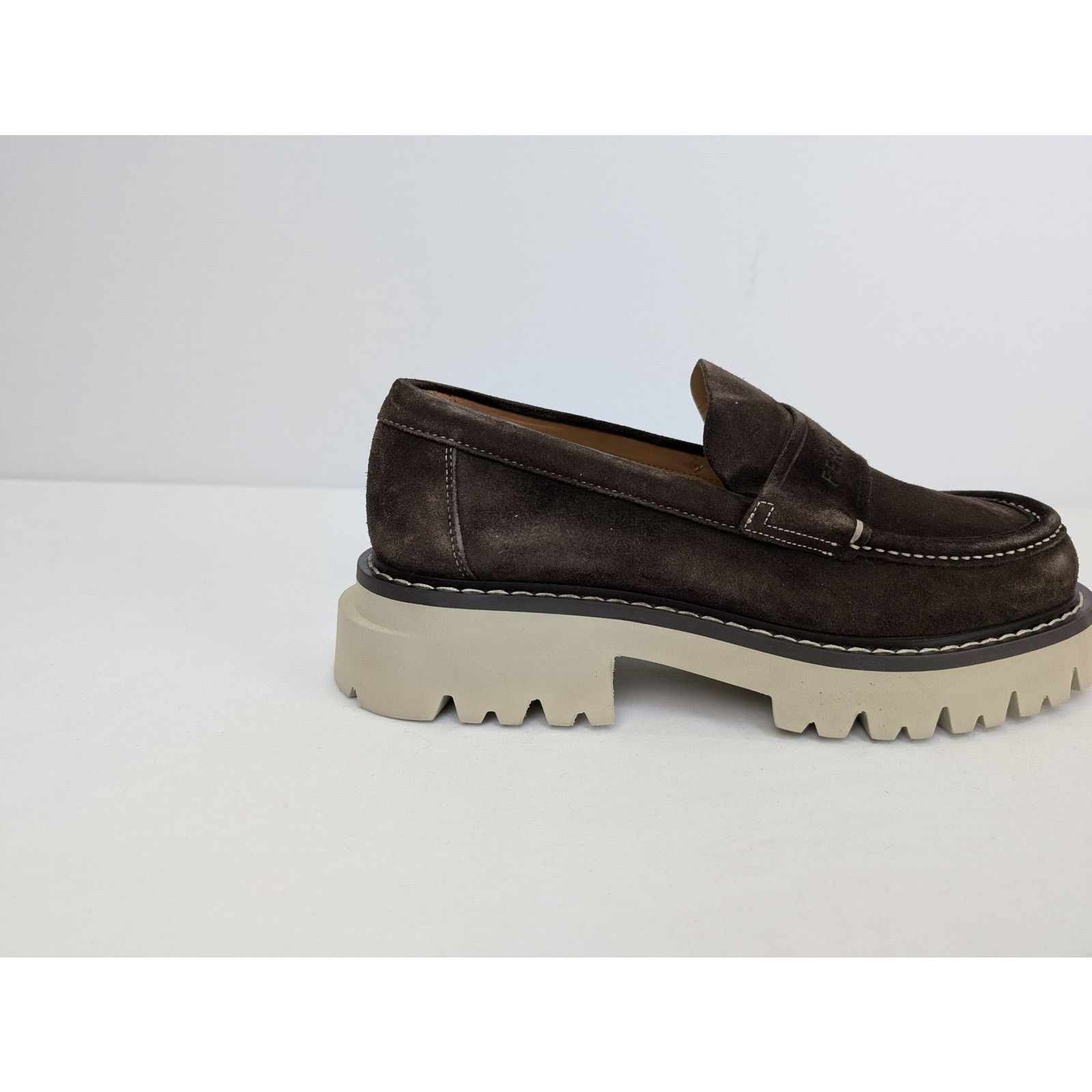 Salvatore Ferragamo o1rshd1 New Biscot Calf Suede Boots in Brown Size US 10 / EU 43 - 4 Thumbnail