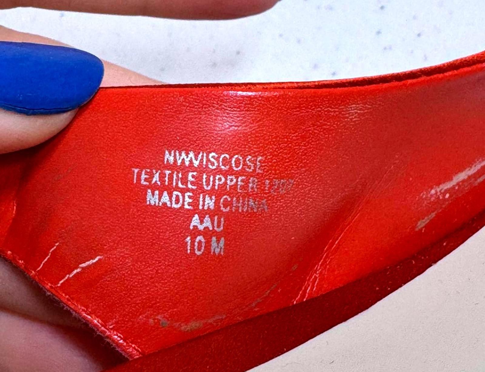 Nine West Nine West Red Wedge Slingback Heels Size US 10 / IT 40 - 5 Thumbnail