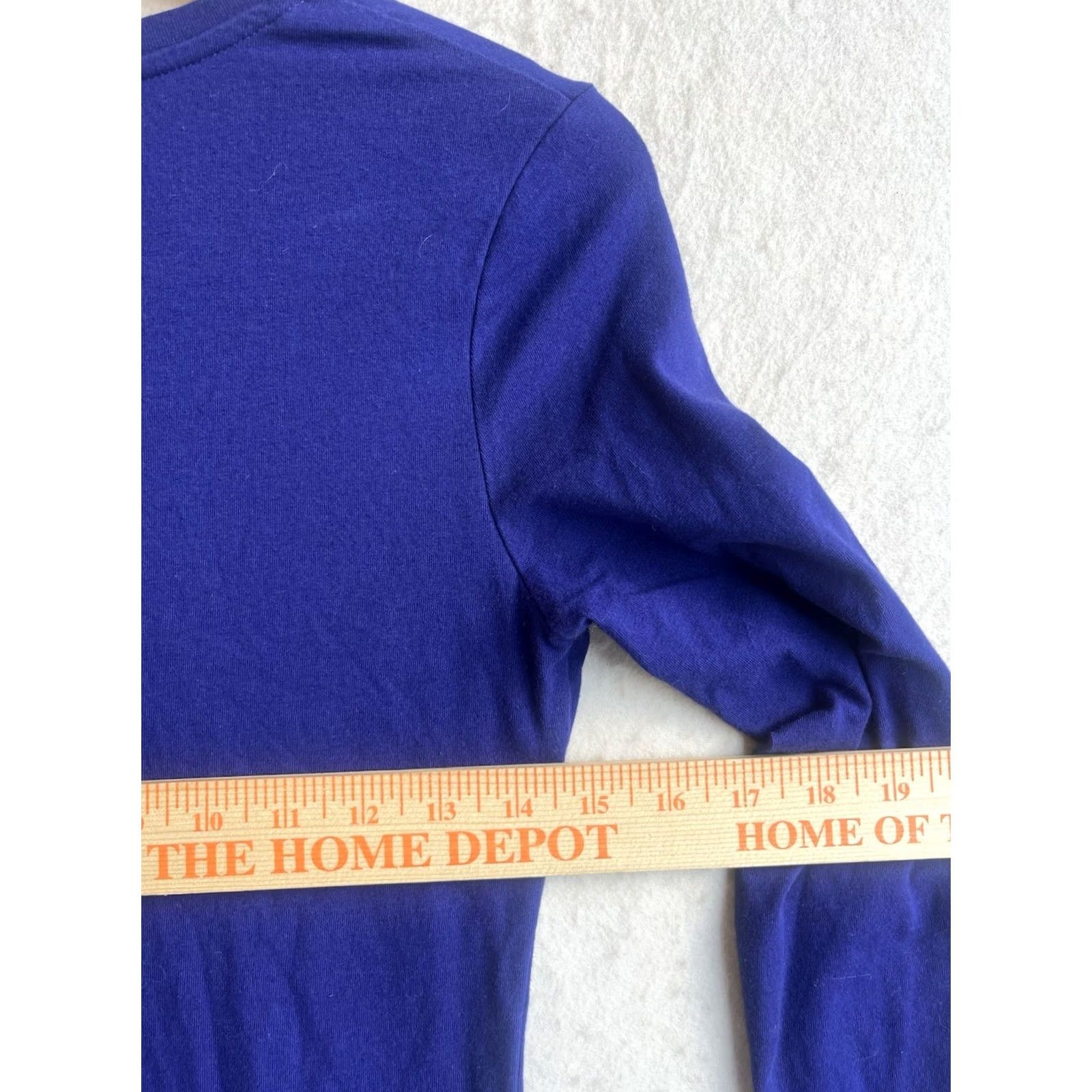 Champion Champion Top Women's Small Purple Long Sleeve Activewear Regular Fit Cotton Blend Solid Top Size S / US 4 / IT 40 - 3 Thumbnail