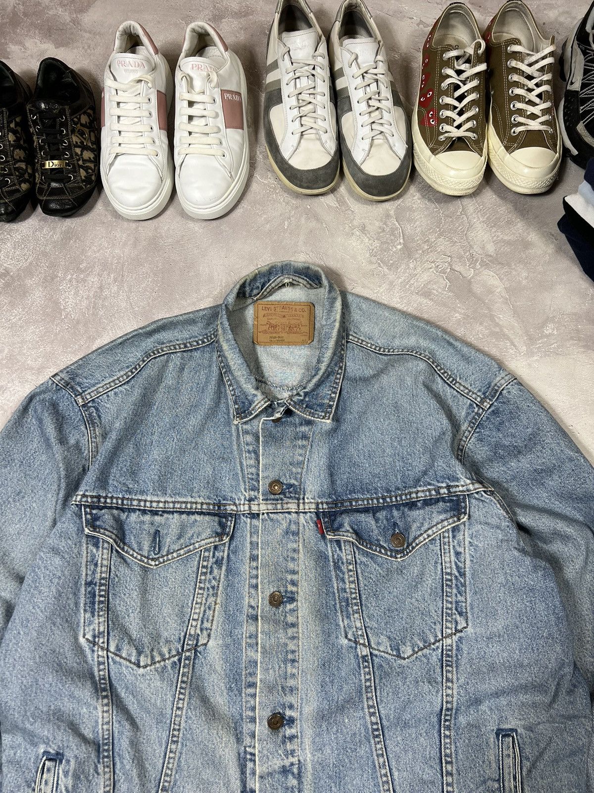 Levi's Vintage Clothing Vintage 90s Levis Washed Heawyweight Denim Jacket Size US XL / EU 56 / 4 - 2 Thumbnail