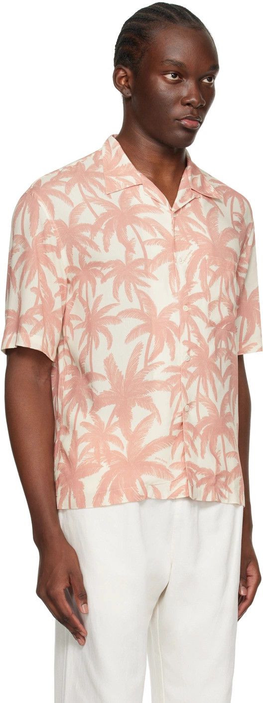 Palm Angels o1y0325 Patterned Shirt in Off White/Pink Size US M / EU 48-50 / 2 - 2 Thumbnail