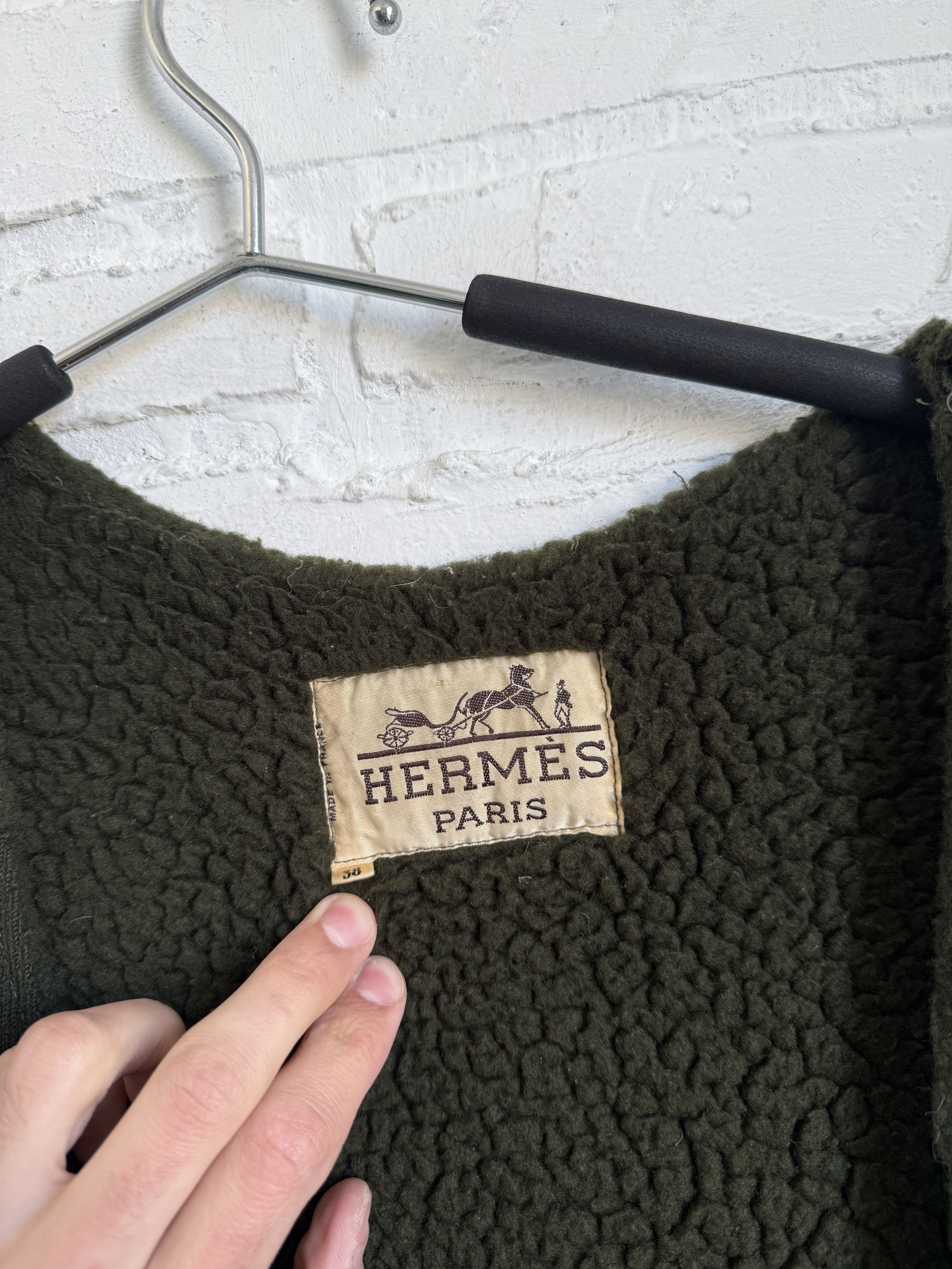 Hermes ARCHIVE Vintage Hermes Paris Wool Fleece Long Vest Gilet Size S / US 4 / IT 40 - 2 Thumbnail