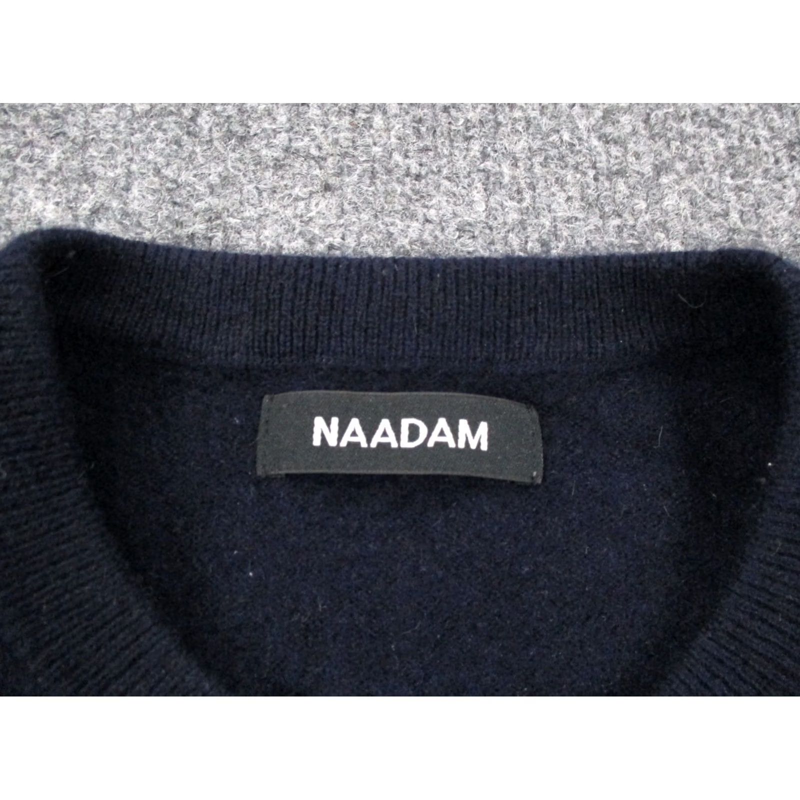 NAADAM Naadan Sweater Womens XS Navy Blue Pullover Crew Neck Casual Lightweight Knit Wool Black 90s Outdoor Womens Size XS / US 0-2 / IT 36-38 - 6 Thumbnail
