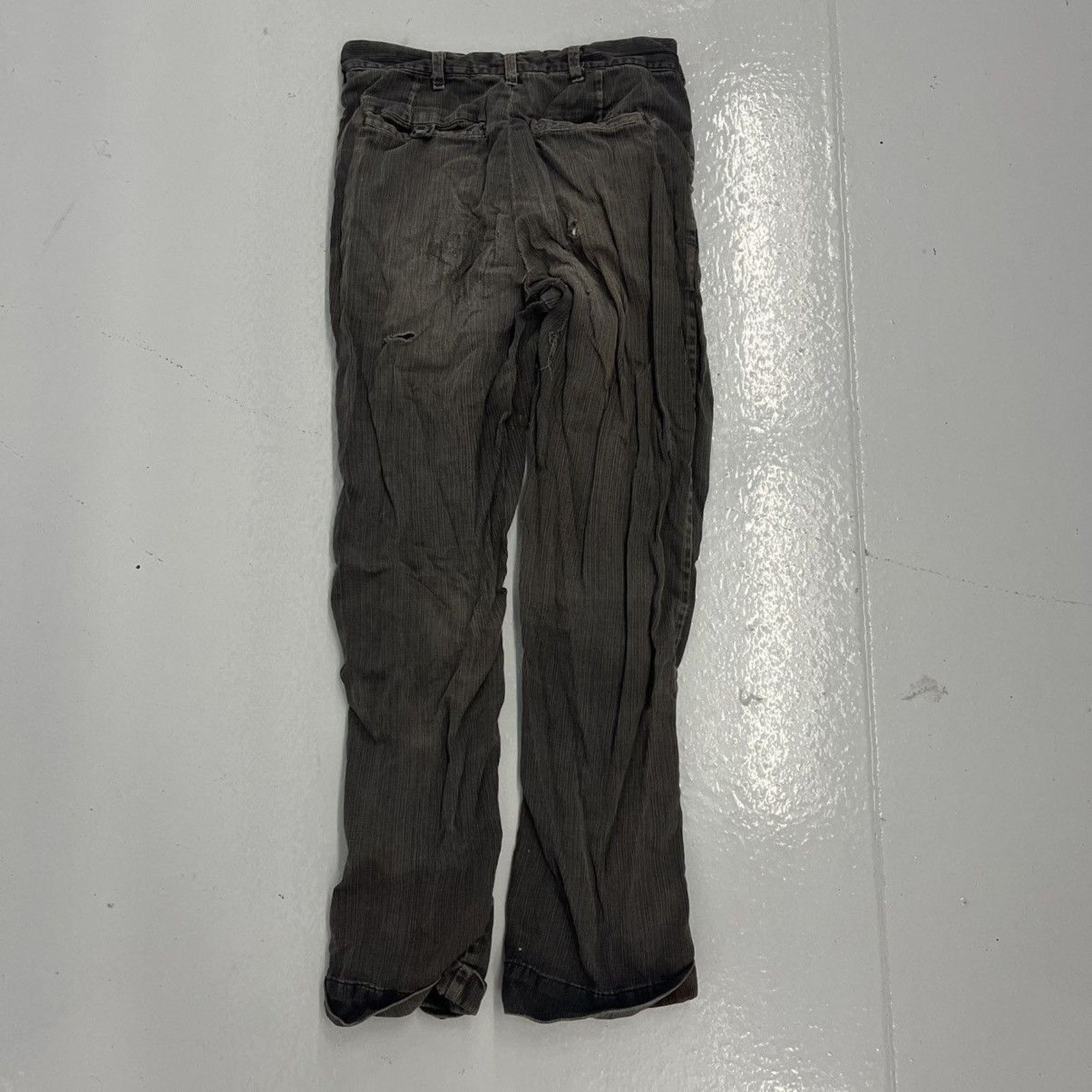 Other Vintage 50s Black Pique Sanforized Cotton Chinos 24x24 Size 24" / US 00 / IT 34 - 4 Thumbnail