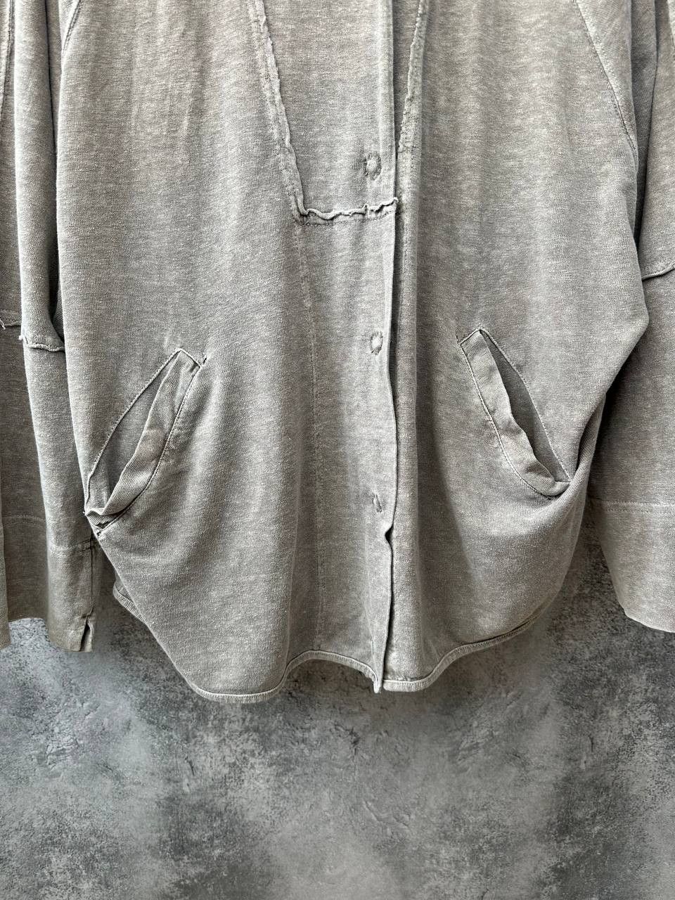 OSKA Oska Avant-Garde Linen Blend Cardigan Hooded Jacket Size XL / US 12-14 / IT 48-50 - 8 Thumbnail