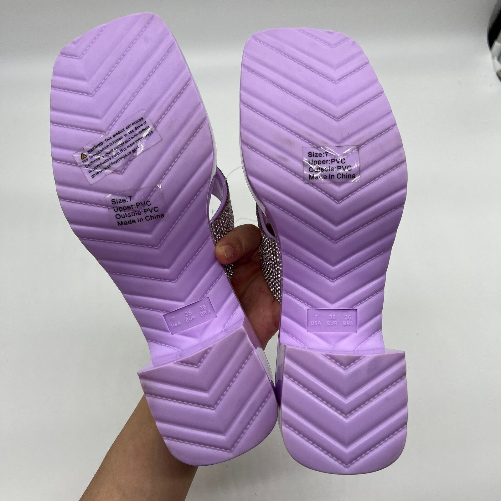 Other Olivia Miller Women's Lilac Heel Slip-On Sandals Size 7 Size US 7 / IT 37 - 3 Thumbnail