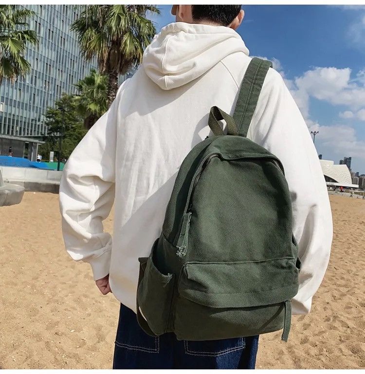 Japanese Brand Solid Color Backpack Size ONE SIZE - 2 Thumbnail