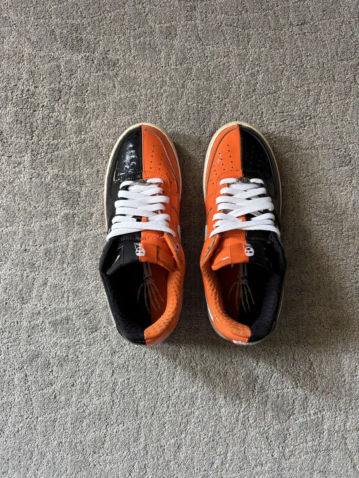 Nike Nike Air Force 1 Premium Halloween 2006 Black/White-Orange Size US 9 / EU 42 - 3 Thumbnail