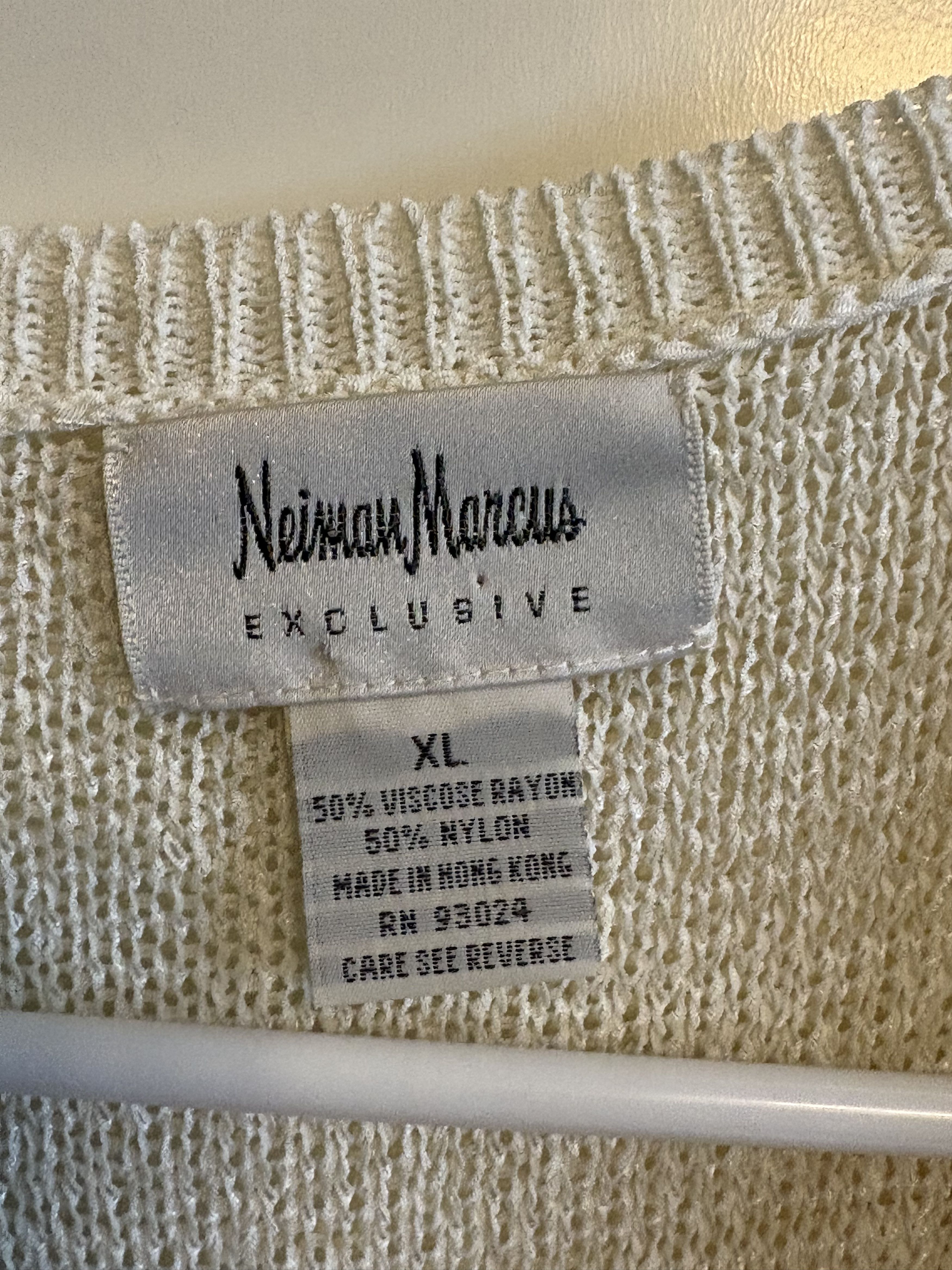 Neiman Marcus Vintage Neiman Marcus Knit Tank Top Sweater Vest XL Ivory Size XL / US 12-14 / IT 48-50 - 2 Thumbnail