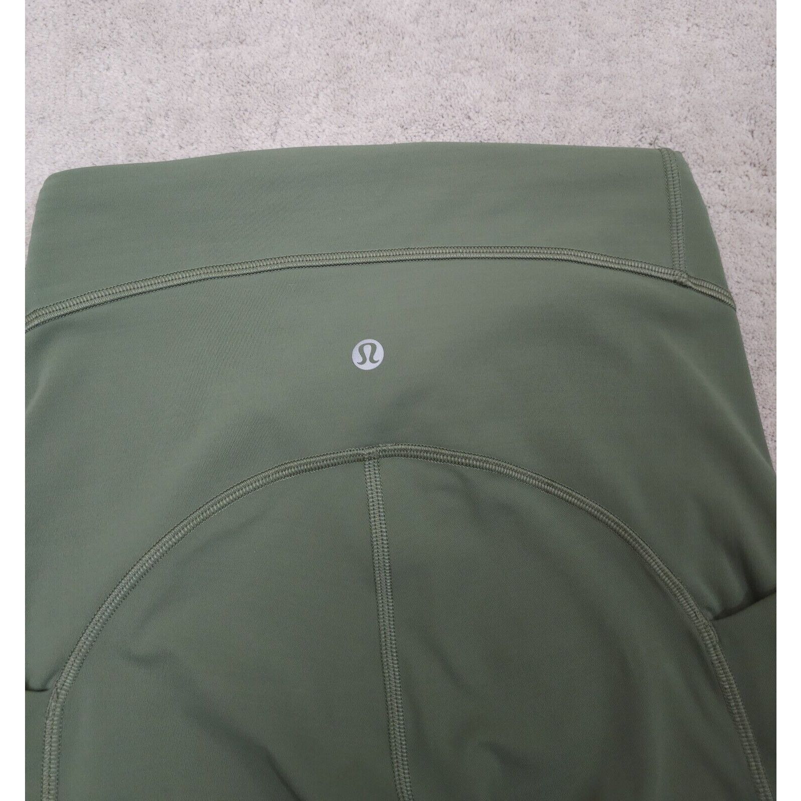 Lululemon Lululemon Women's Power Thru High-Rise Green Twill Tight 24" Size 27" / US 4 / IT 40 - 9 Thumbnail