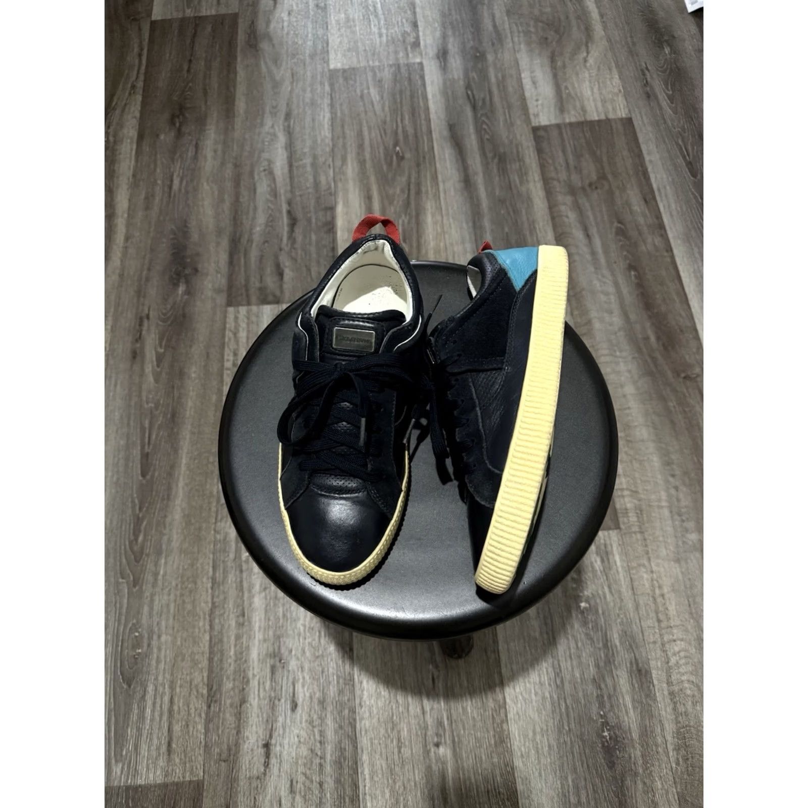 Dolce & Gabbana DOLCE&GABBANA LEATHER SNEAKERS Mens Lace Up Luxury Old Money Black 41 US 6 Portofino Sneaker Mens Size US 8 / EU 41 - 2 Thumbnail