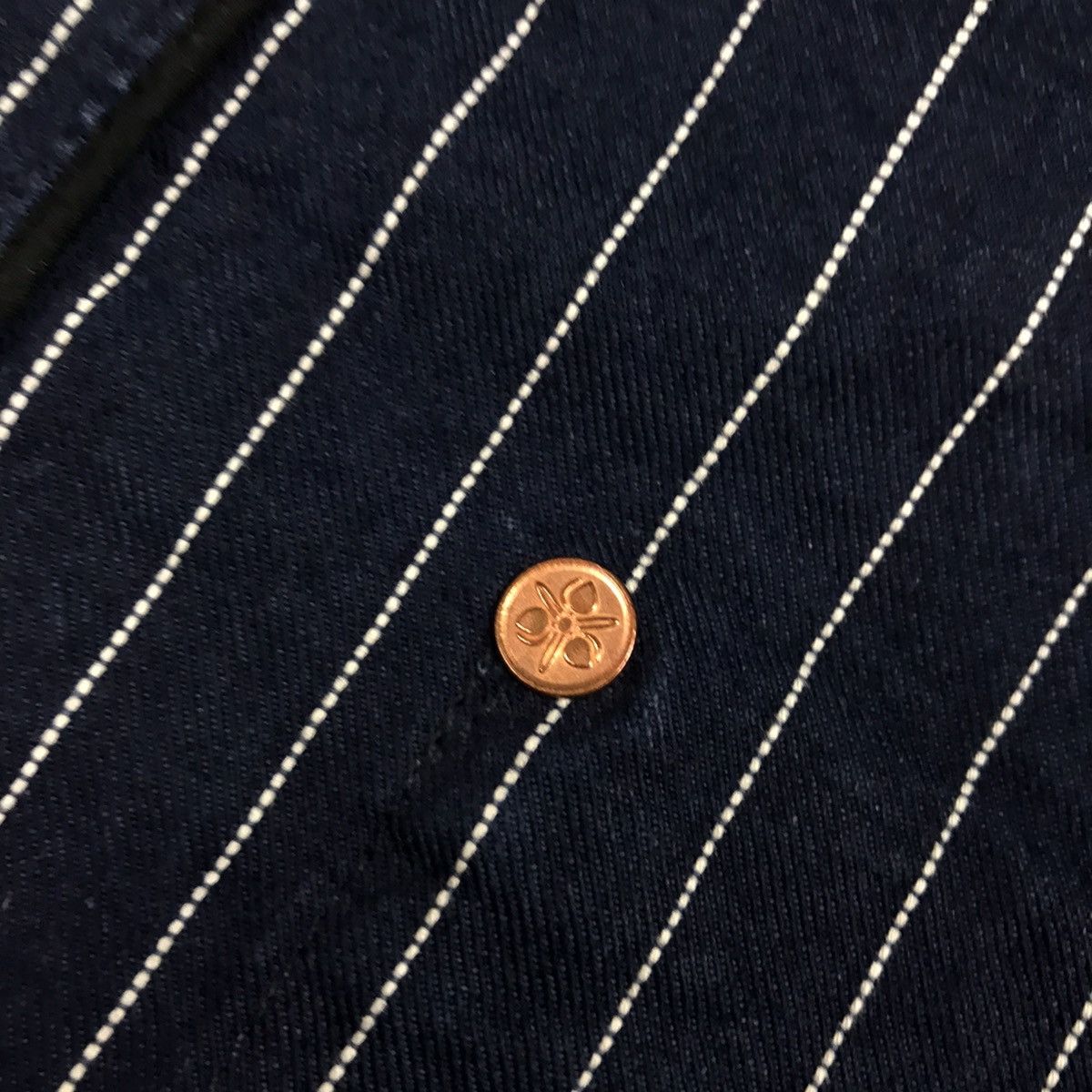Indigo × Japanese Brand × Momotaro Jeans OG MOMOTARO DENIM INDIGO BASEBALL DESIGN BUTTON UP SHIRT Size US L / EU 52-54 / 3 - 4 Thumbnail