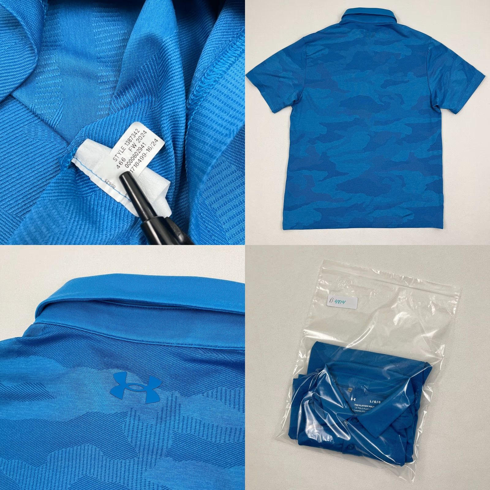 Under Armour Under Armour Playoff Polo Shirt Mens L Blue Camouflage Active Golf Stretch Polo Shirt Mens Blue Camouflage Under Armour Playoff Polo Size US L / EU 52-54 / 3 - 8 Thumbnail
