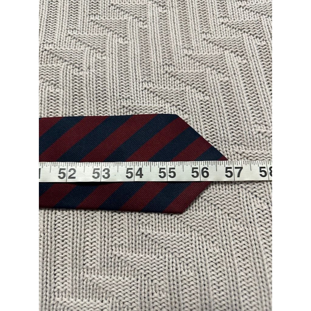 Vintage Vintage Stuart McGuire maroon and navy striped tie Size ONE SIZE - 3 Thumbnail