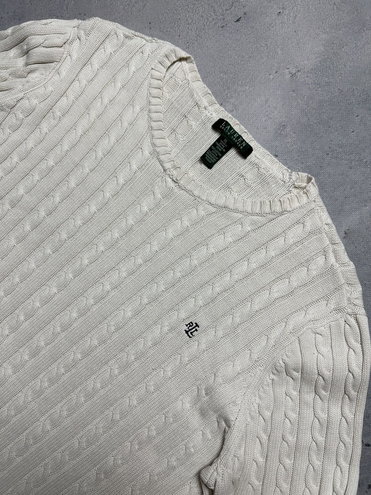 Lauren Ralph Lauren Vintage Lauren Ralph Lauren Green Label Cable Knit Sweater Size US L / EU 52-54 / 3 - 4 Thumbnail