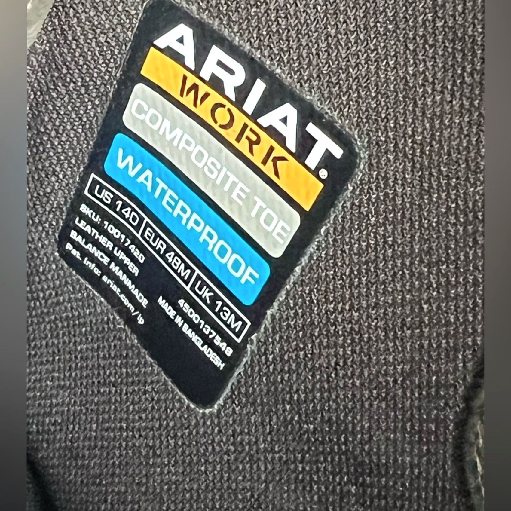 Ariat Ariat Men's WorkHog Wide Square Waterproof Composite Toe Work Boots SIZE 14D EUC Shirt? Size US 14 / EU 47 - 7 Thumbnail