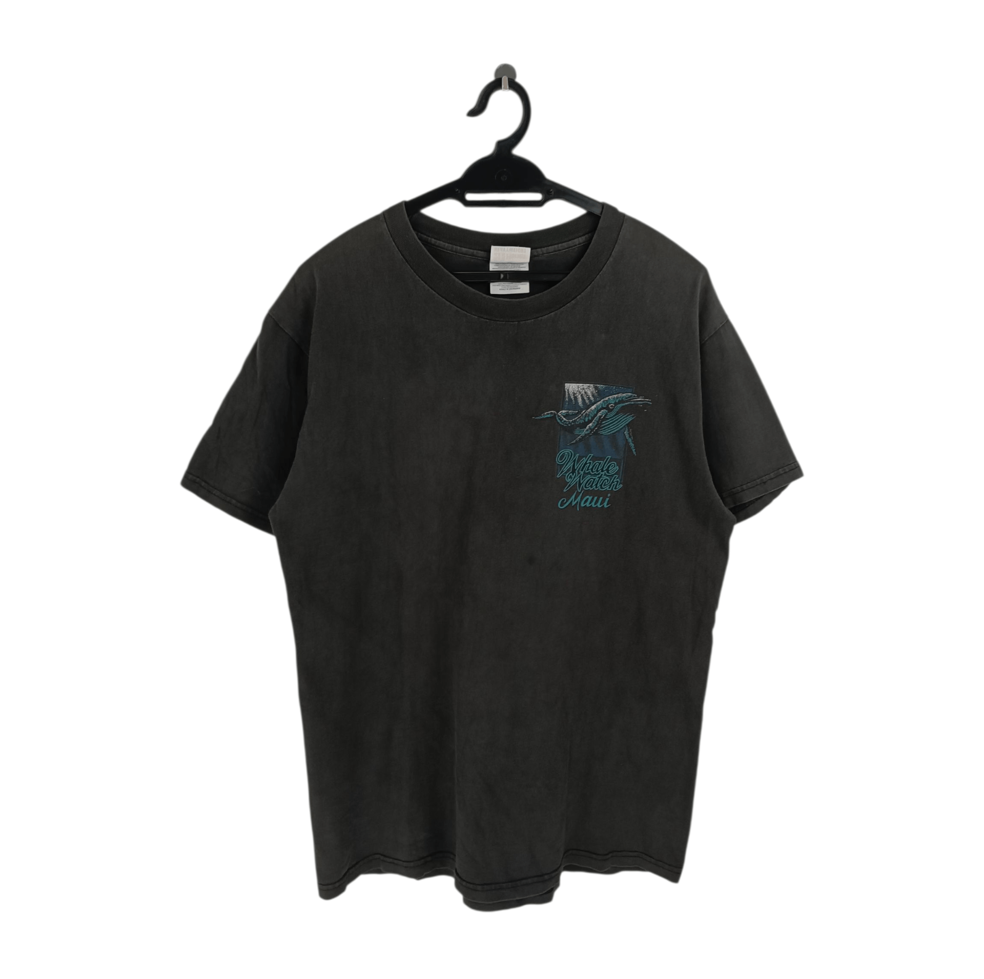 Vintage FADED VINTAGE 90'S MAUI WHALE ISLAND GIANT HAWAII GUAM TEE Size US M / EU 48-50 / 2 - 2 Thumbnail
