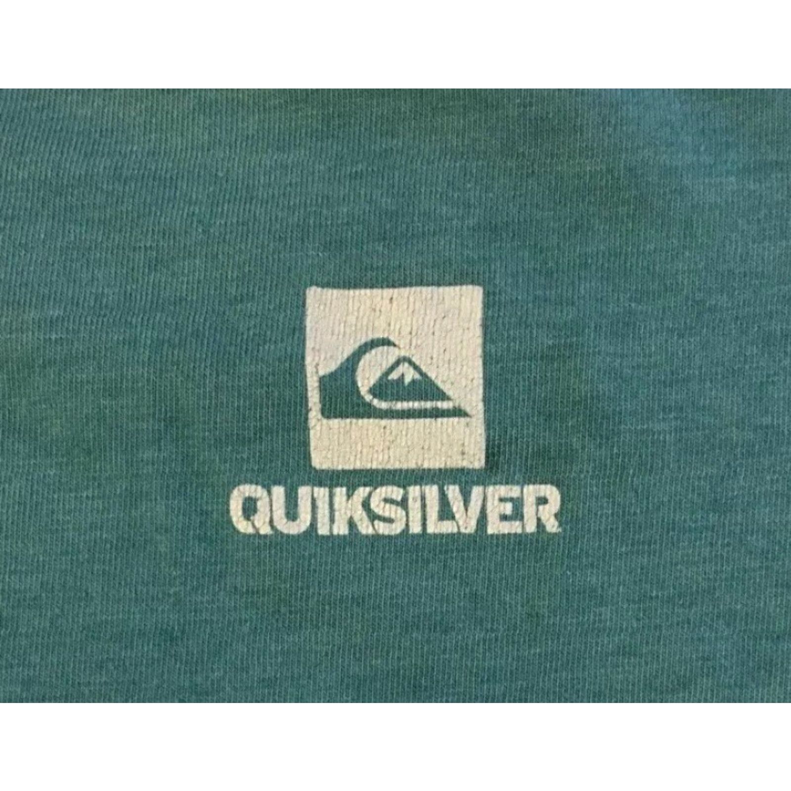Billabong VINTAGE Quiksilver Faded Distress Shirt XL Surf Skate Grunge Gotcha 90s Y2K TC T-Shirt Mens XL Green Blue Beach Ocean Pattern Striped Graphic Tee Size US XL / EU 56 / 4 - 4 Thumbnail