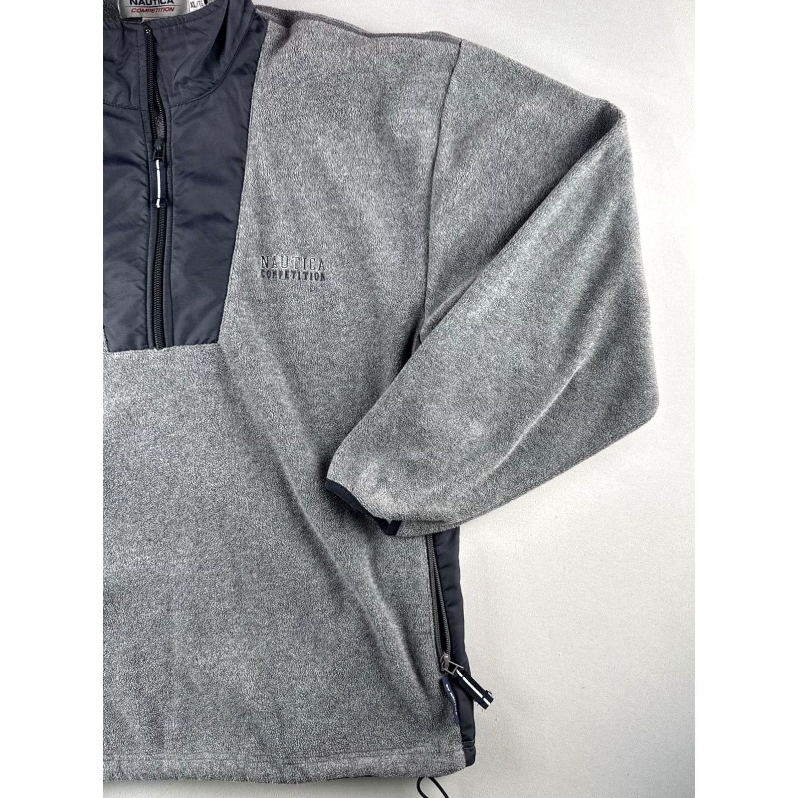 Nautica VINTAGE Nautica Competition Pullover Sweatshirt NauTech Fleece Quarter Zip USA Made Gray XL Mens Size US XL / EU 56 / 4 - 4 Thumbnail