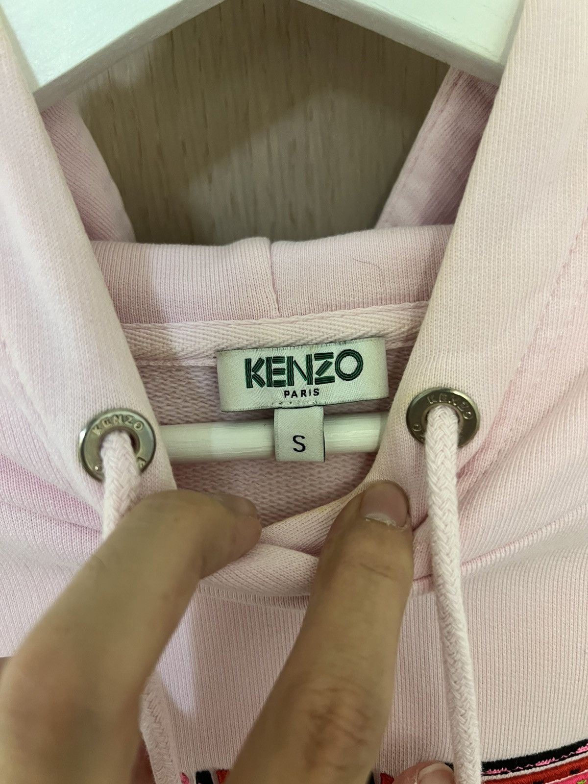 Kenzo Kenzo Paris Light Pink Embroidered Logo Hoodie – S Size S / US 4 / IT 40 - 5 Thumbnail