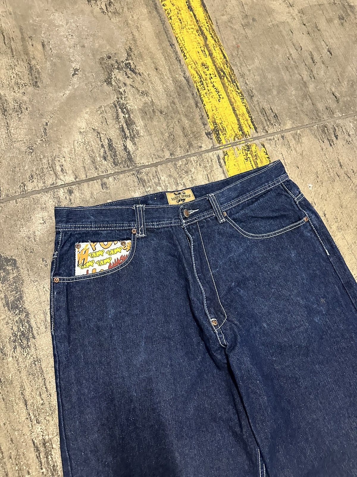 Japanese Brand × Vintage Y2K baggy graphic jeans Size US 36 / EU 52 - 6 Thumbnail
