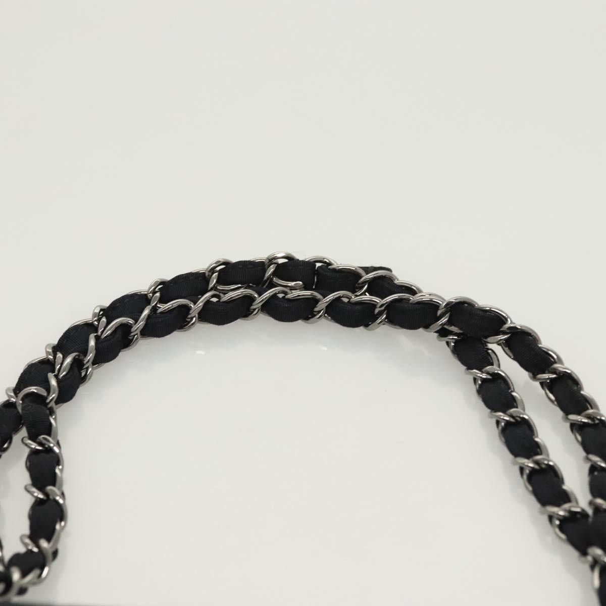 Chanel CHANEL Chain Shoulder Bag Nylon Black Silver CC Size ONE SIZE - 14 Thumbnail